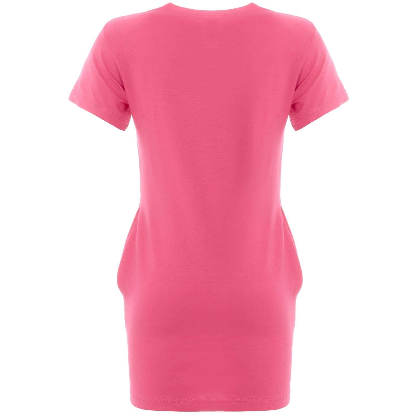 Pailletten Pink Longshirt mit (1-tlg) Tunika Wendepailletten Wende KMISSO Mädchen Tunika mit LOVE