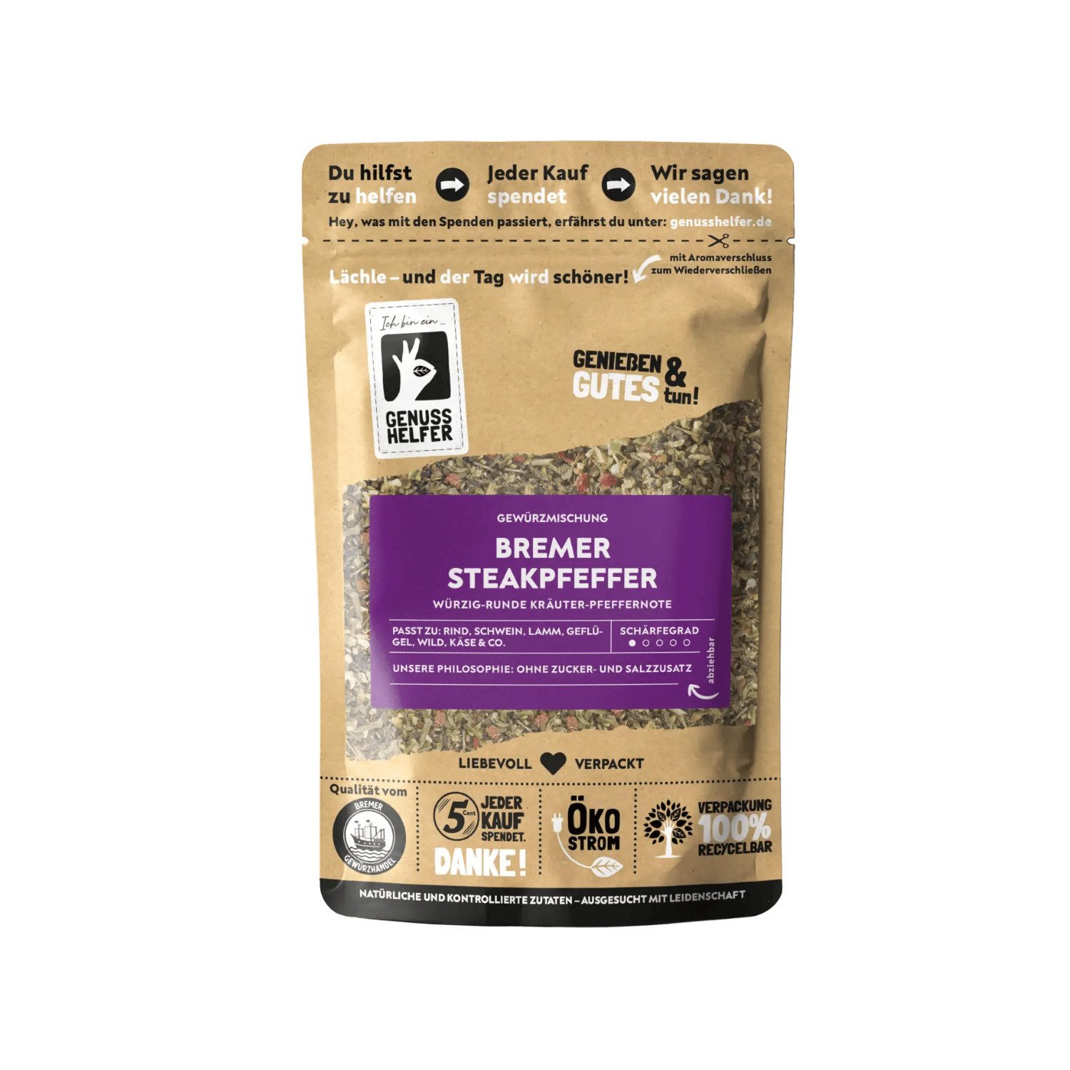 Bremer Gewürzhandel Gewürz Bremer Steakpfeffer, geschrotet, 80 g