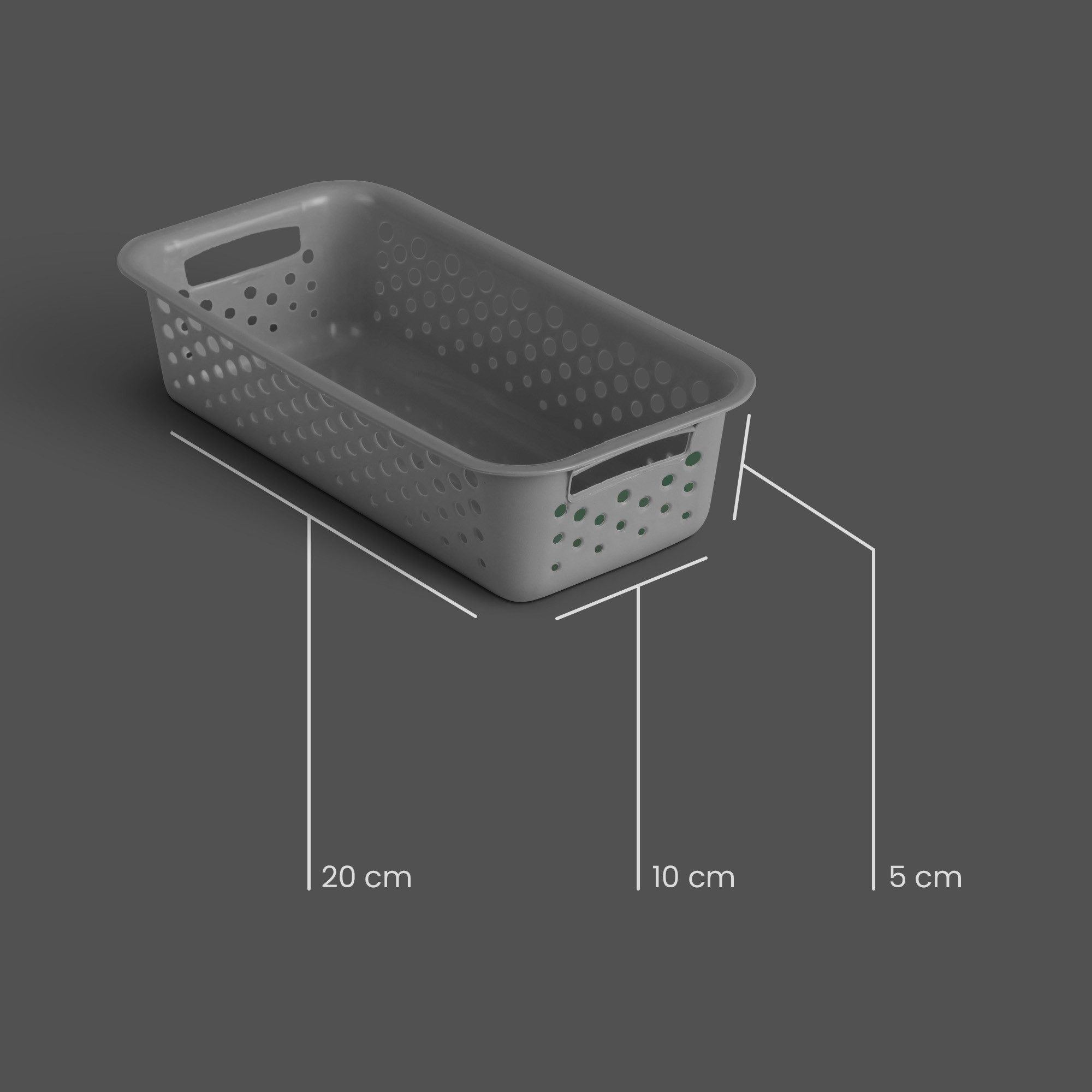 Pro Home Aufbewahrungskorb Modularer Kunststoffkorb Kunststoff Box (1 St), Aufbewahrungsbox mit Griffen - BPA-Frei - Organizer Körbchen Bad Küche
