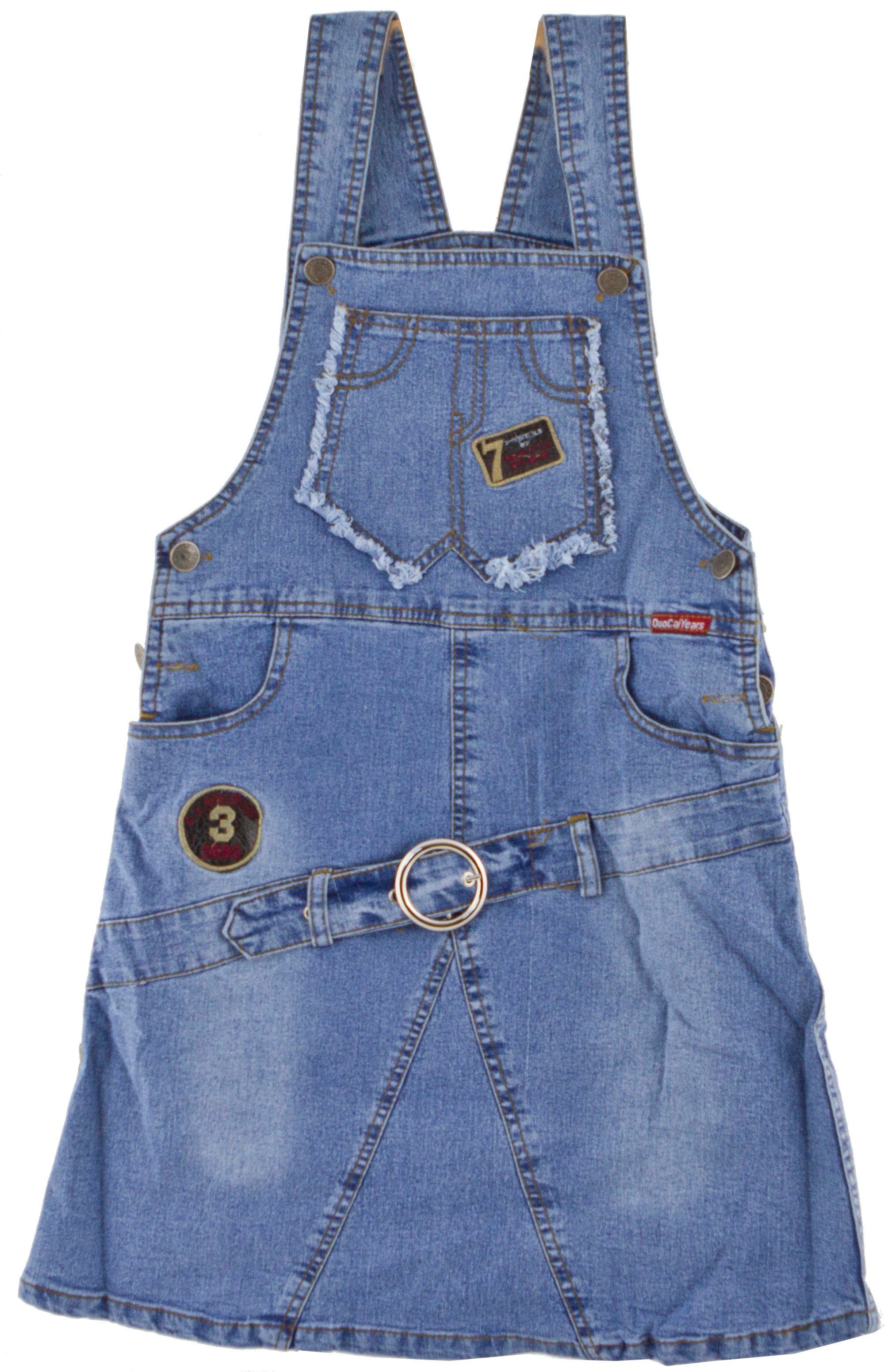 AvaMia Jeanskleid Mädchen Jeanskleid Kleid mit Trägern Gürtel und Patches Girl Kids Kinder Love Mädchen Jeanskleid Kleid mit Trägern Gürtel und Patches Girl Kids Kinder Love