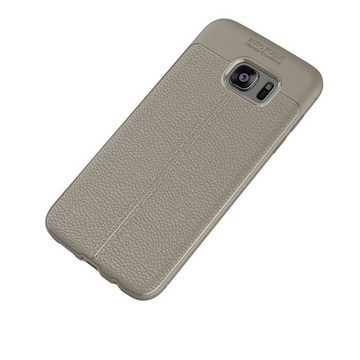 König Design Handyhülle Samsung Galaxy S6 Edge, Samsung Galaxy S6 Edge Handyhülle Backcover Grau