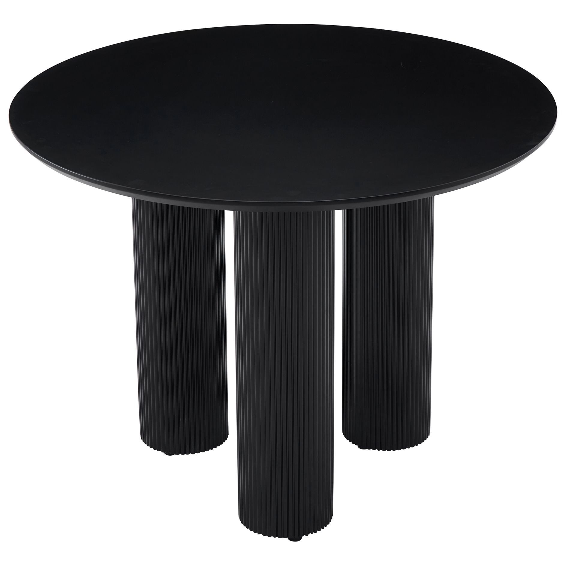 Selsey Esstisch FASCONS, MDF-Platte, Metallgestell, rund mit Art-déco-Akzenten 100 cm