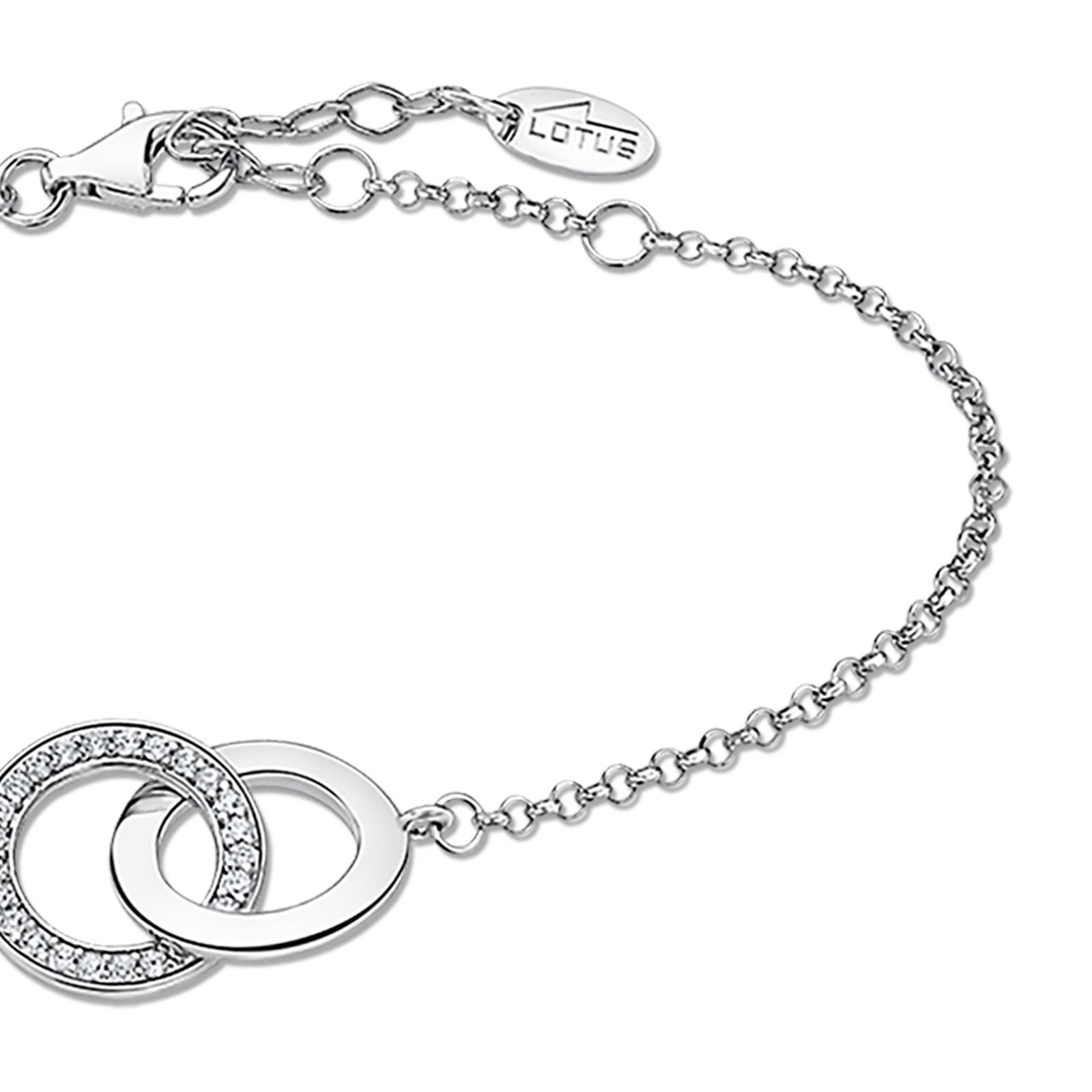LOTUS SILVER Silberarmband LOTUS Silver Armband Kreis 925 Silber (Armband), Armband Kreis ca. 16cm, 925 Sterling Silber, Farbe: silber