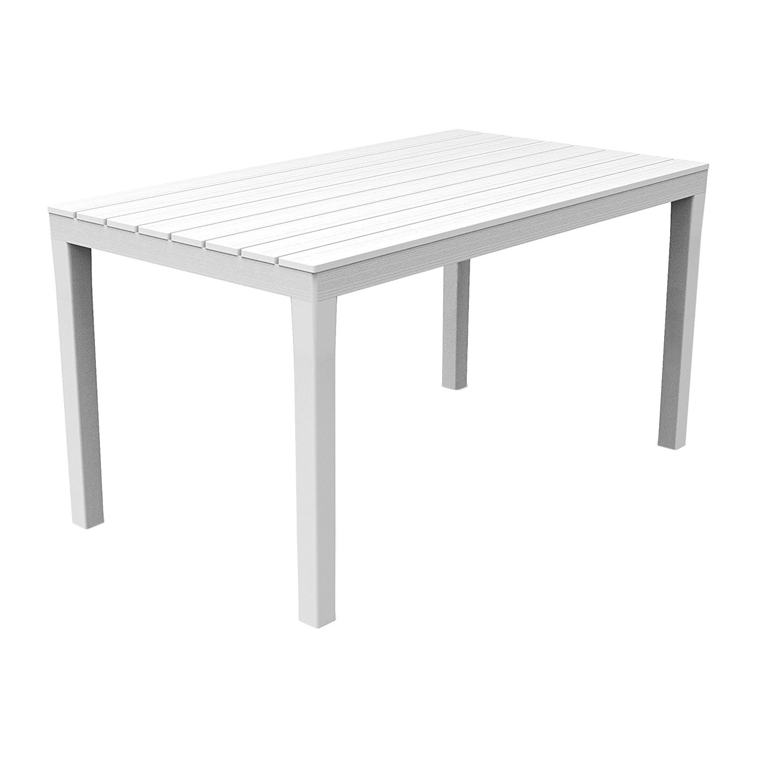 INDA-Exclusiv Küchentisch Gartentisch Terrassentisch Rechteckig Weiß günstig online kaufen