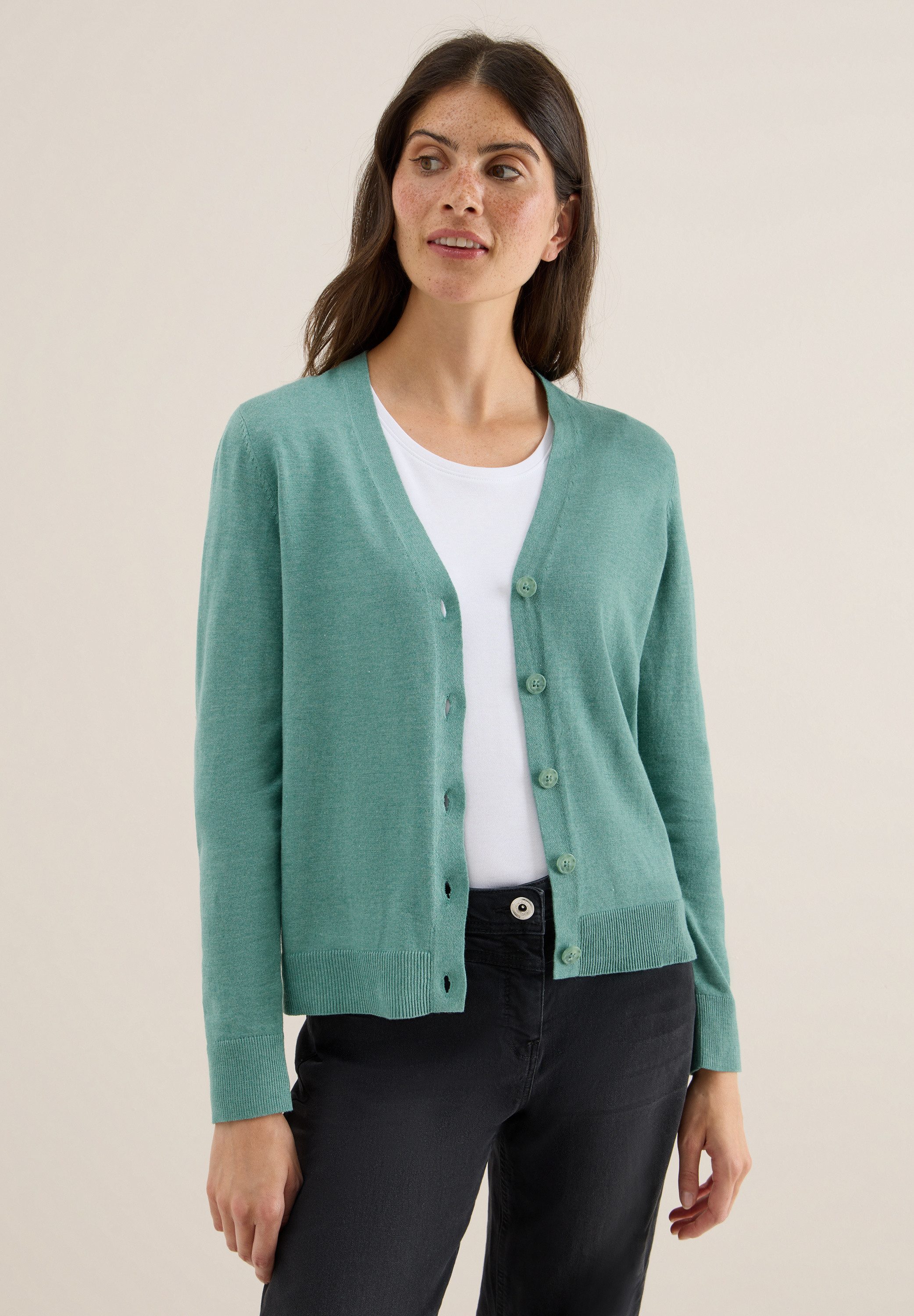 CECIL Cardigan aus Baumwolle mit Stretchanteil