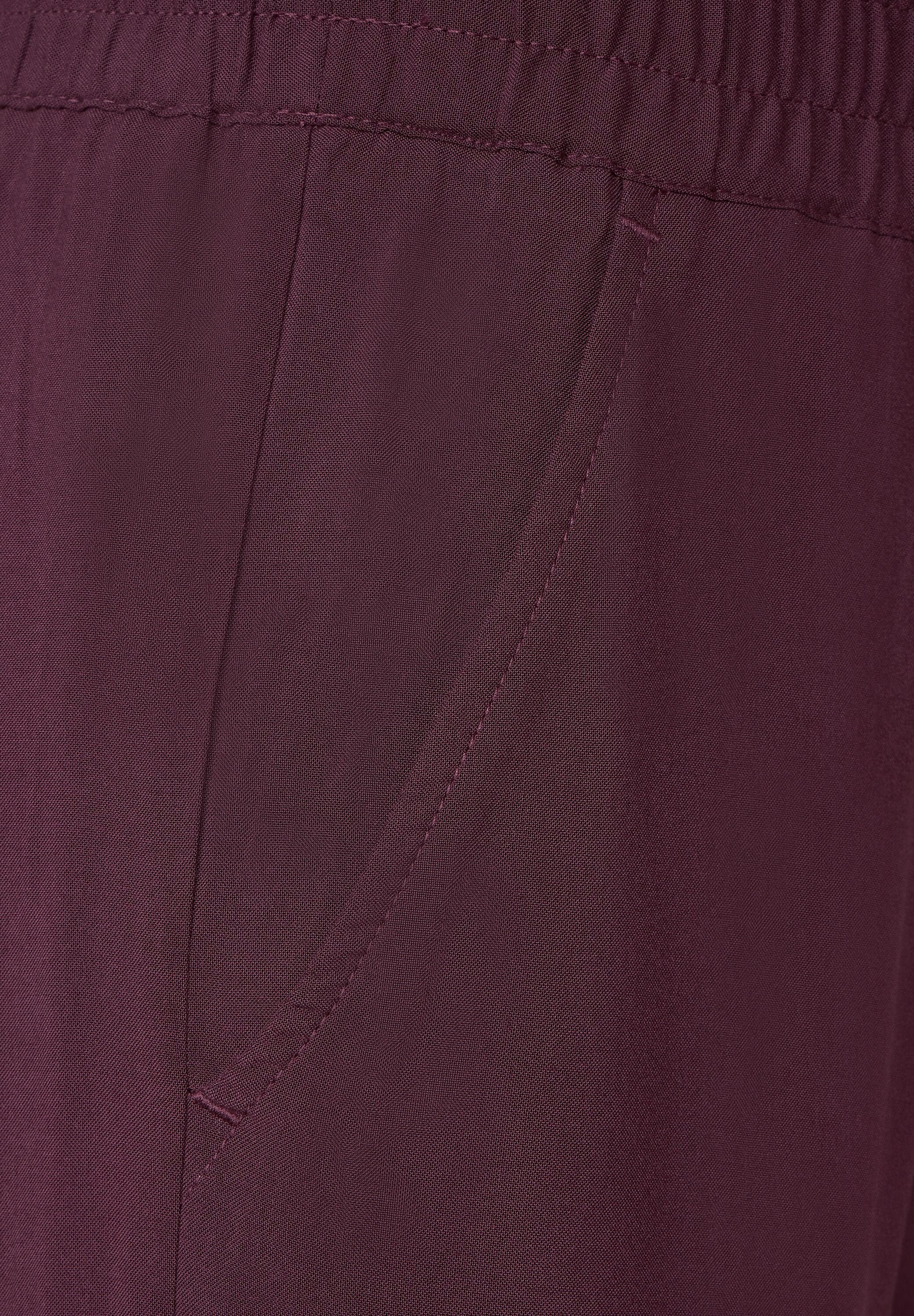 Cecil Einschubtaschen Hose in Red Wineberry Cecil Loose (1-tlg) 3/4-Hose Fit