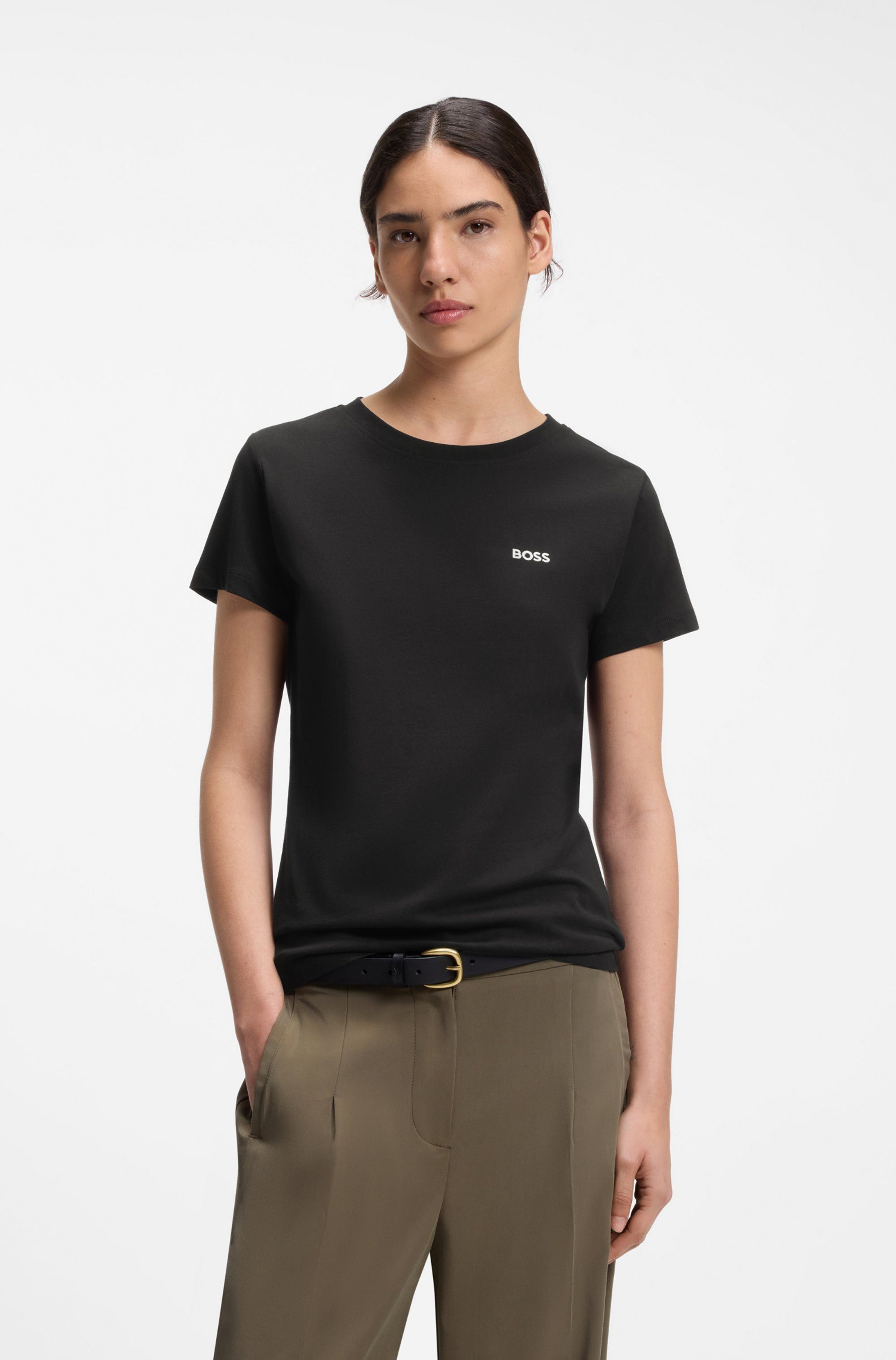 BOSS ORANGE T-Shirt Esogo Premium Damenmode mit Logo