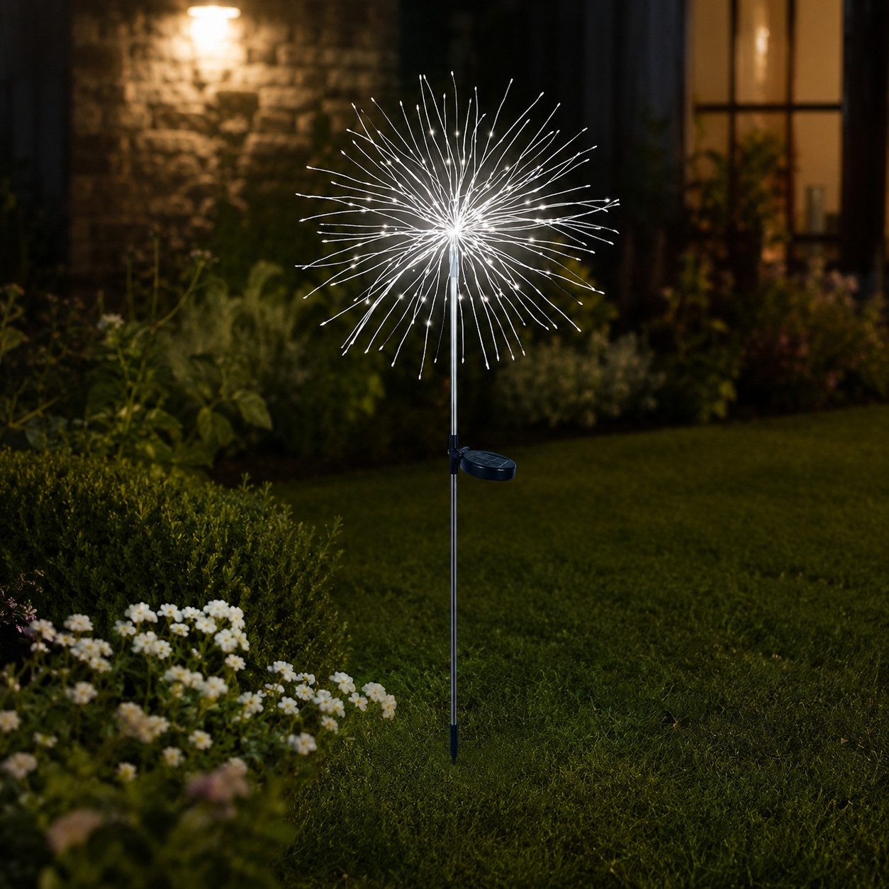 pedete LED Solarleuchte LED Solarleuchte Solarlampen Garten 120 LED Feuerwerk Solarleuchten, gartendeko, solarlampen für außen, Warmweiß, Tageslichtweiß, Leucht – Bild 4 von 5