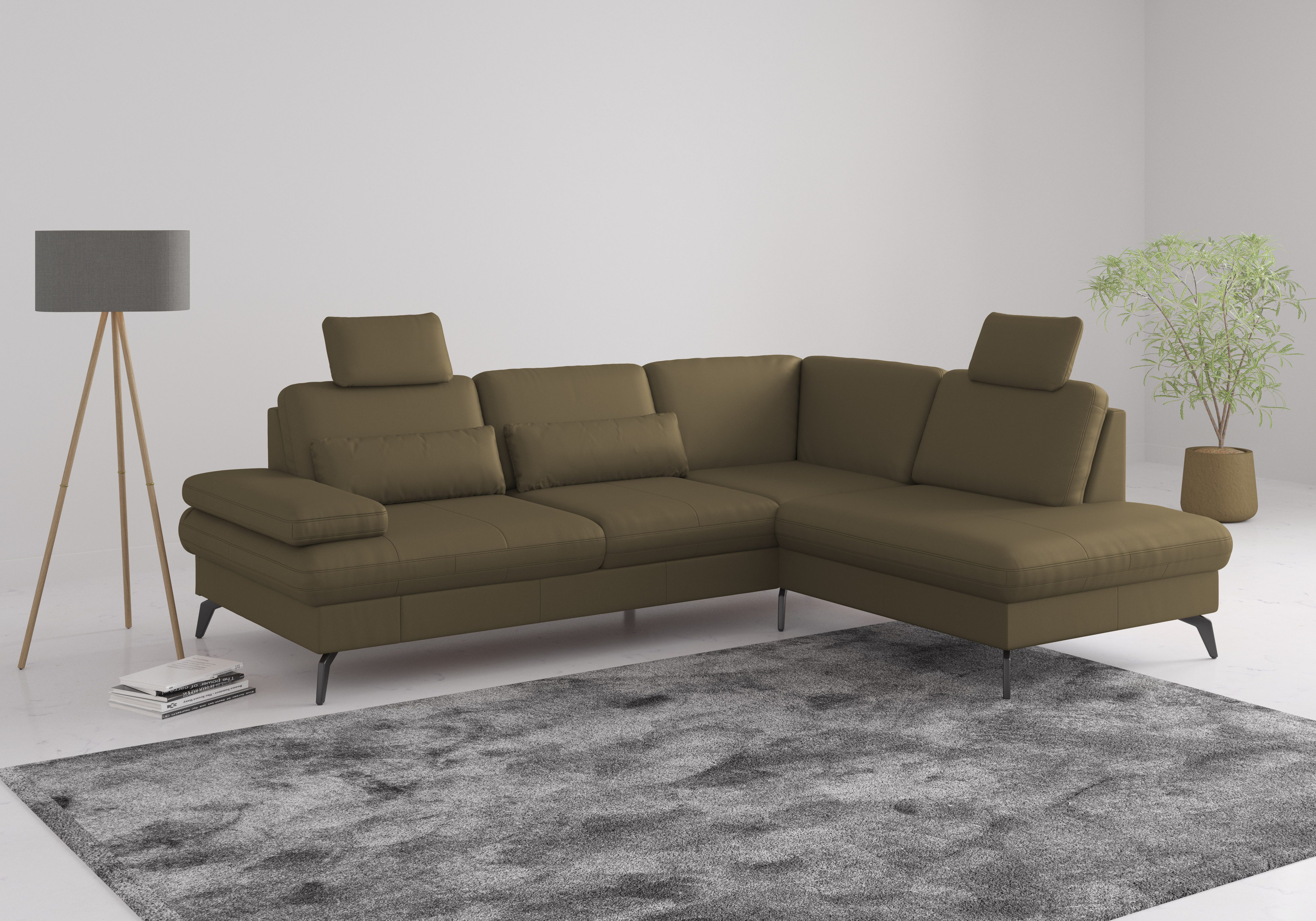 sit&more Ecksofa Morris L-Form, inkl. Sitztiefenverstellung, wahlweise mit Armteilverstellung, Bettfunktion & Bettkasten