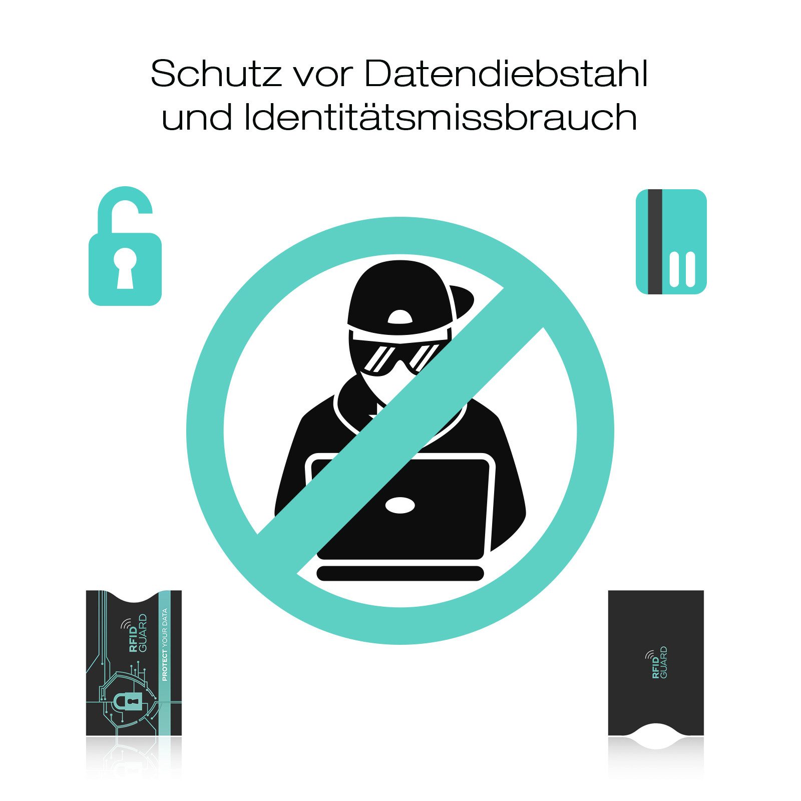 Tec-Expert Geldbörse RFID GUARD 3x NFC Scan Blocker Schutz Hülle Set Karte günstig online kaufen