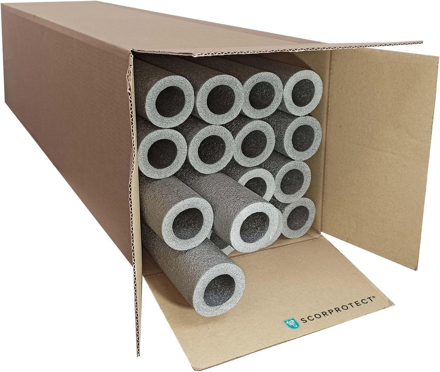 Scorprotect® Steinwolle voller Karton PE Rohrisolierung graue, angeschlitzt günstig online kaufen