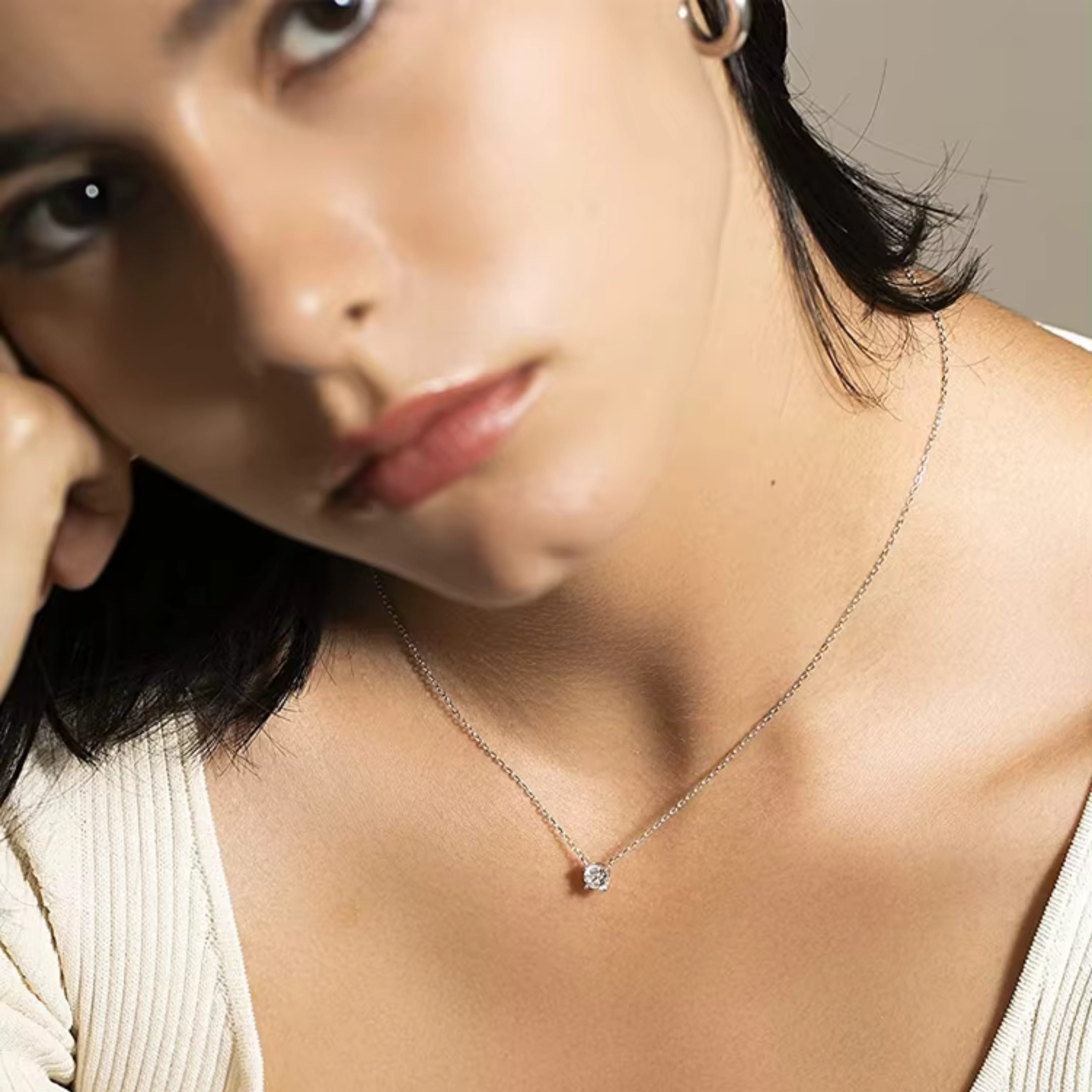 Felino Silberkette Halskette Diamant Modern 925 Sterling Silber Damen Schmu günstig online kaufen