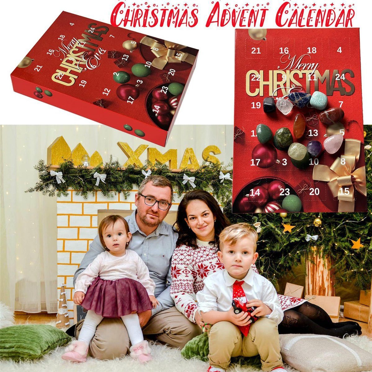 Blindbox-Geschenken (1-tlg) 24 Weihnachts-Adventskalender mit für Adventskalender Die Kinder Sterne