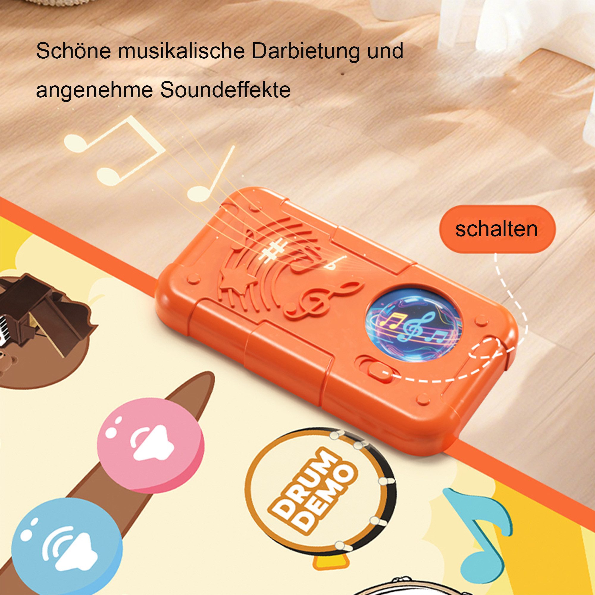 ibettertec Babymöbel-Set Kinderspielzeug Baby Spielzeug Musikmatte Klaviermatte Kinder, (Set, 1-tlg., ab 1 2 3 Jahre 19 Liedern 10 Tieren Geschenk Mädchen Junge), Baby Spielzeug Musikmatte Weihnachts Geburtstag
