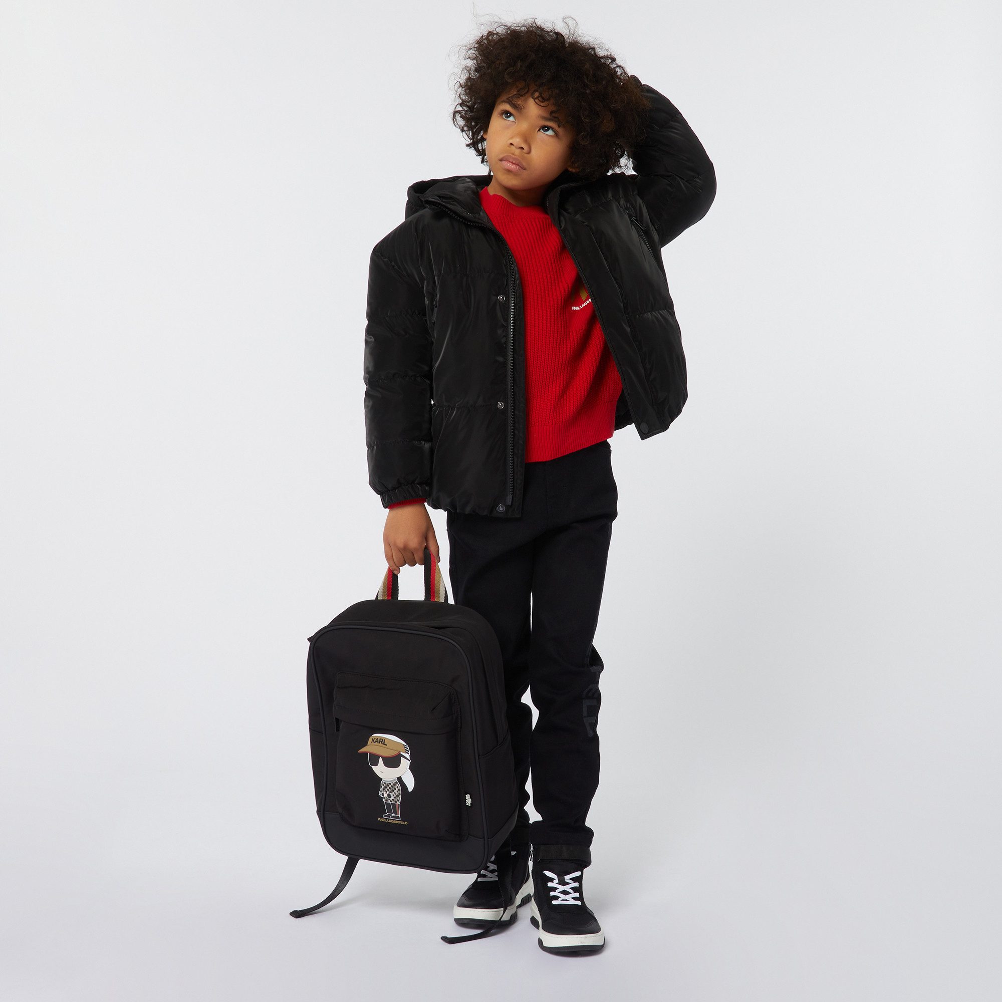 KARL LAGERFELD Kinderrucksack KARL LAGERFELD KIDS Rucksack schwarz Logoprint
