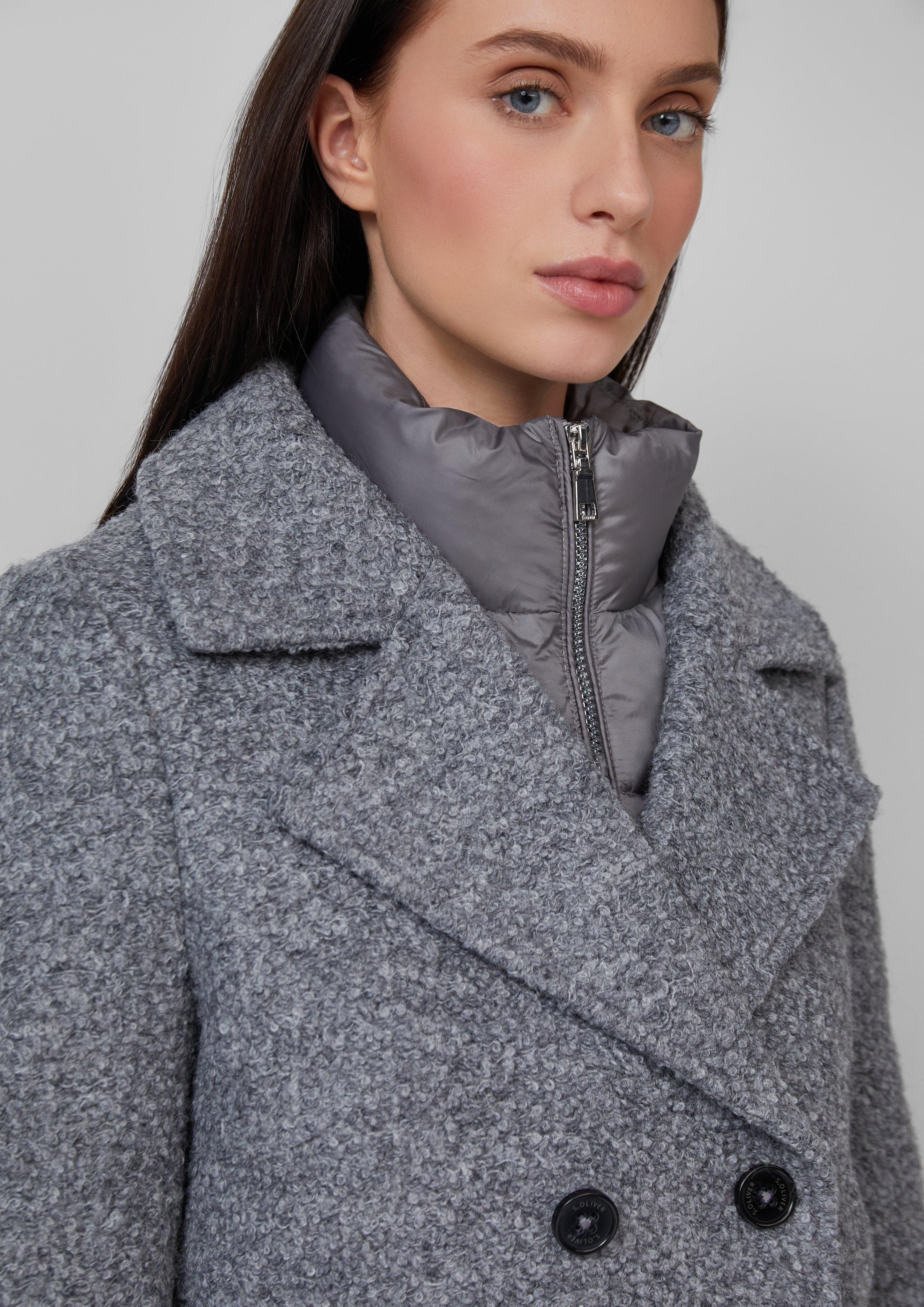 s.Oliver Funktionsjacke Bouclé-Jacke mit herausnehmbarem Steppeinsatz günstig online kaufen