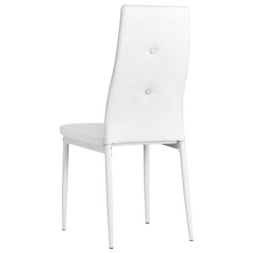 furnicato Esszimmerstuhl Esszimmerstühle 2 Stk. Weiß Kunstleder (2 St)