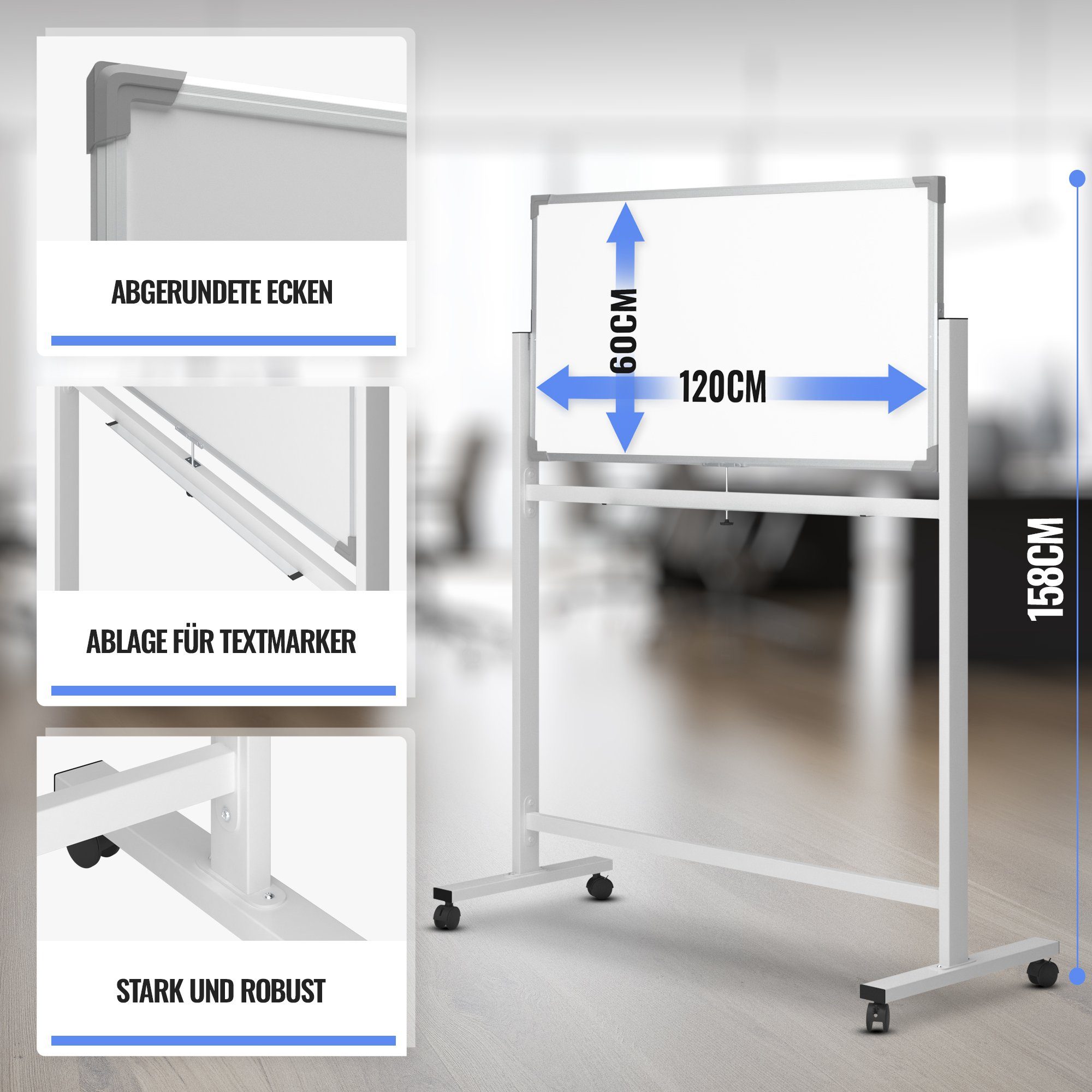 Jago Magnettafel Whiteboard Mobiles 110x75/120x60 cm günstig online kaufen