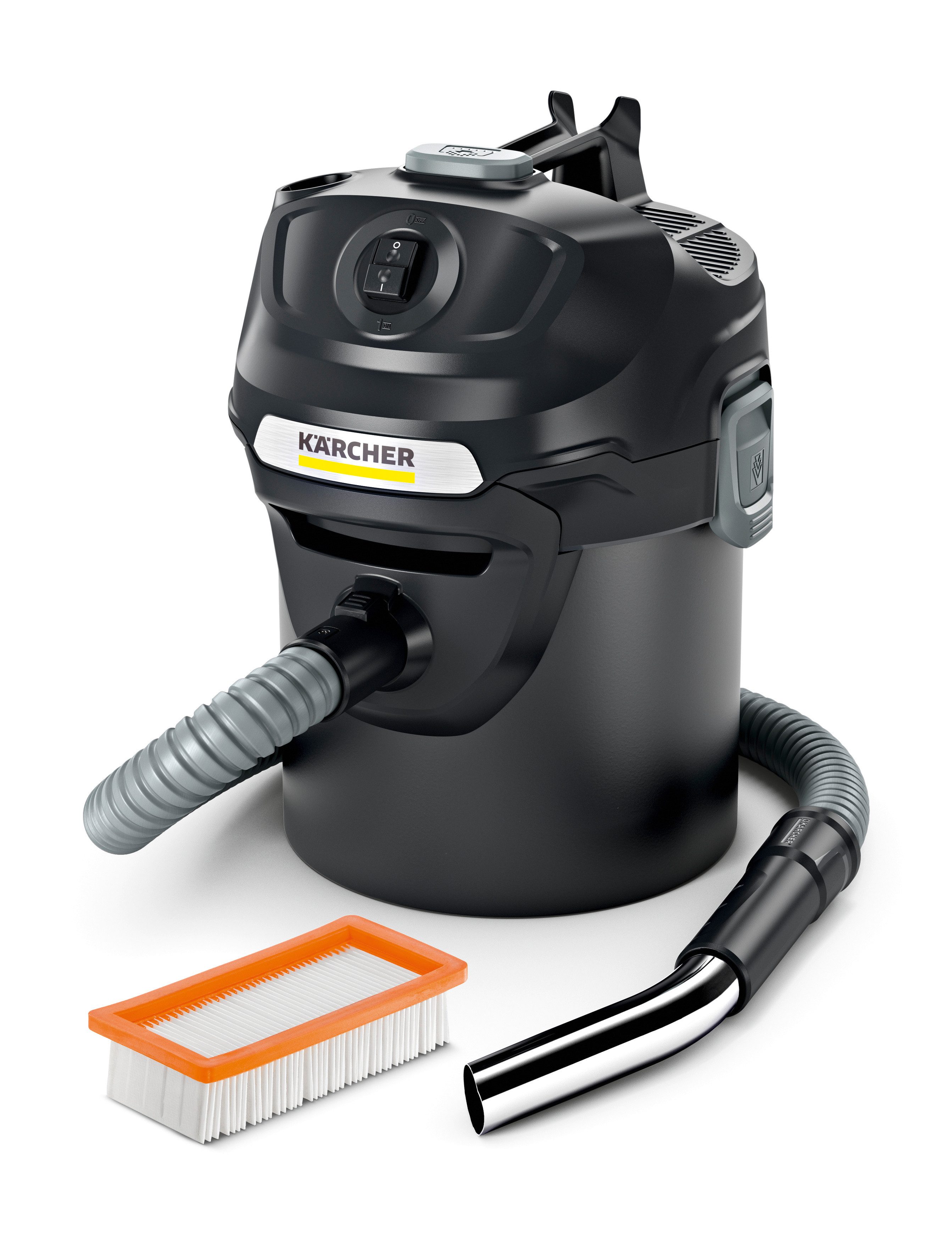 KÄRCHER Пылесосы для пепла AD 2, 600 W, beutellos, 14 l Metallbehälter, 1,2 m Saugschlauch, integrierte Filterabreinigung