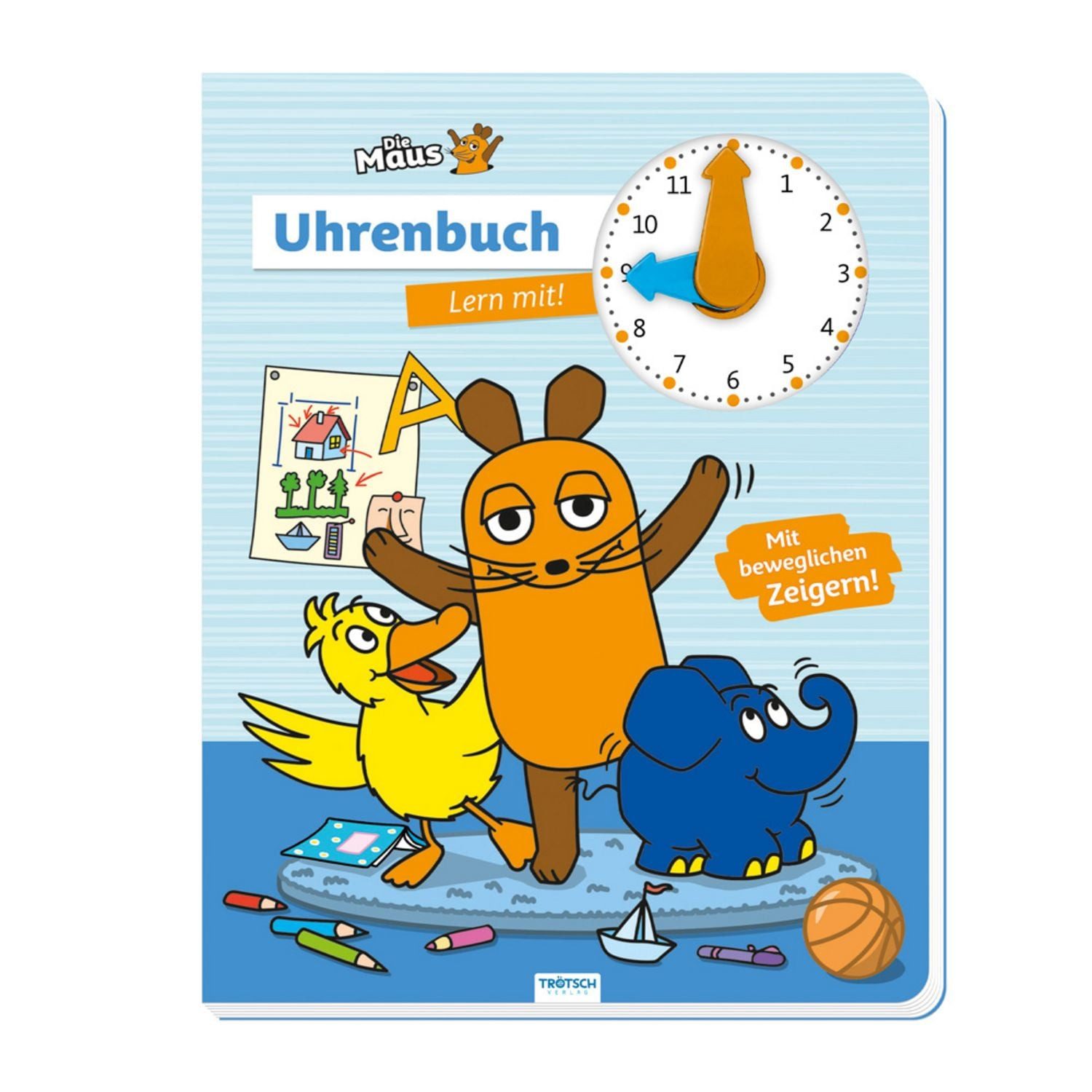 Trötsch Die Maus Uhrenbuch Lern mit! Pappenbuch / diverse