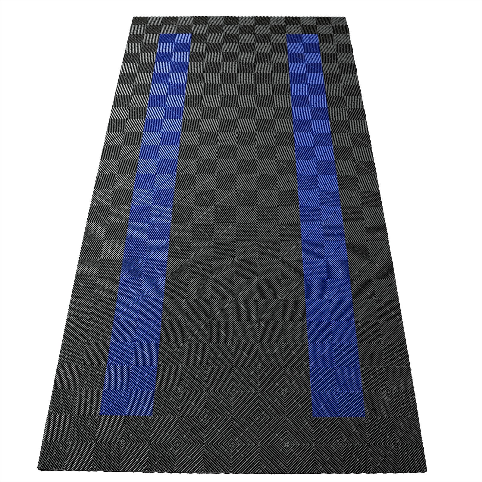 Tenzo-R Bodenfliese Performance Garagenboden Floor 2,8mx5,6m Grau Blau Set4, grau/blau