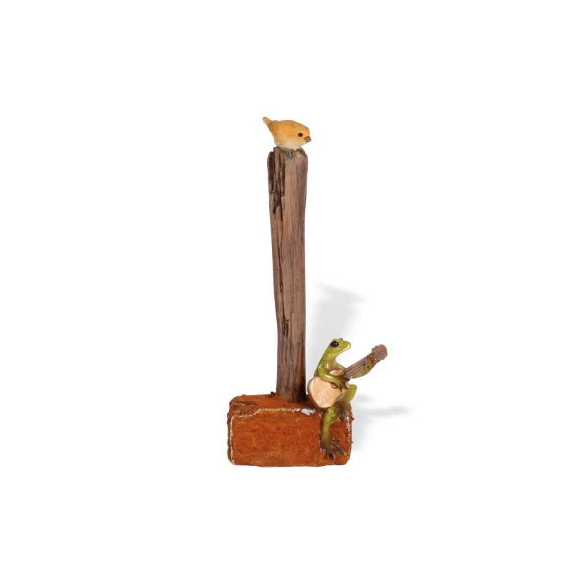 Seyko-Geschenke Dekofigur 091054 - Keramik "Frosch Erwin" auf Hammer, 17 cm