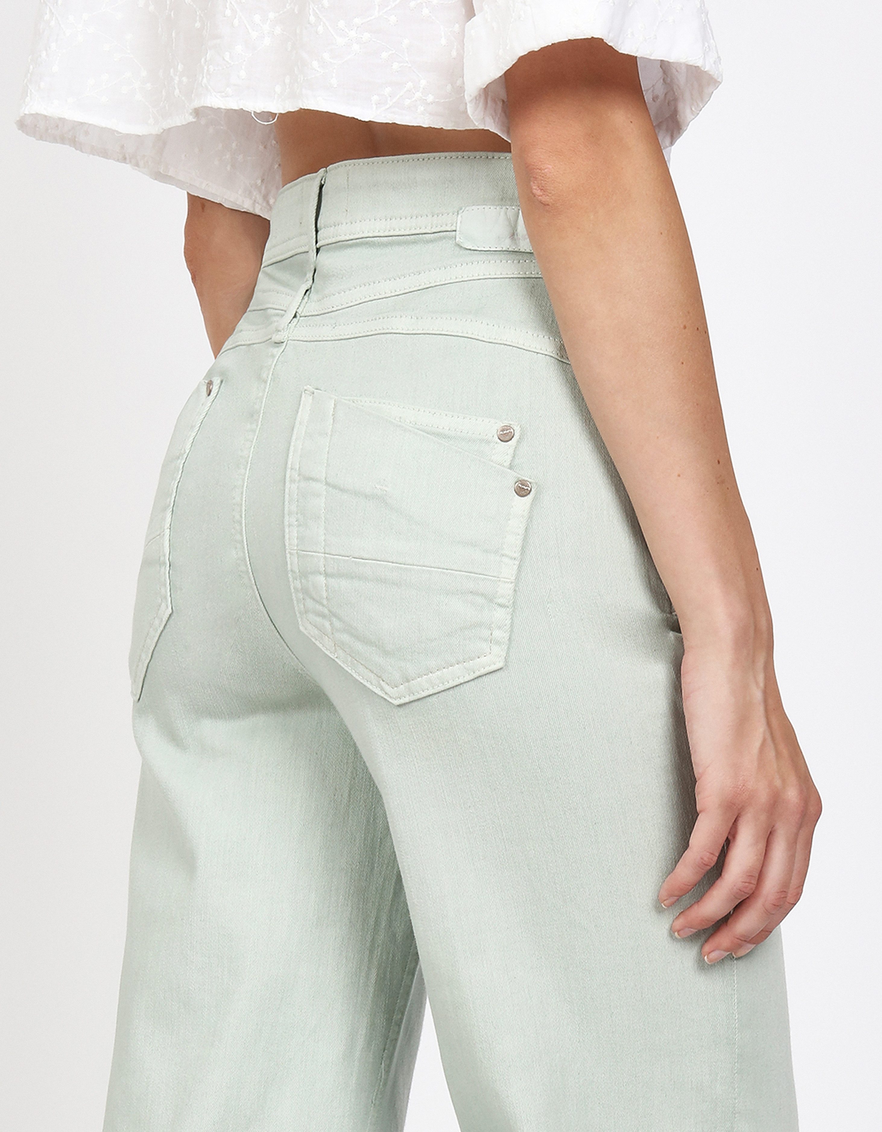 GANG Weite Jeans 94AMELIE WIDE mit geradem Beinverlauf, weicher Denim
