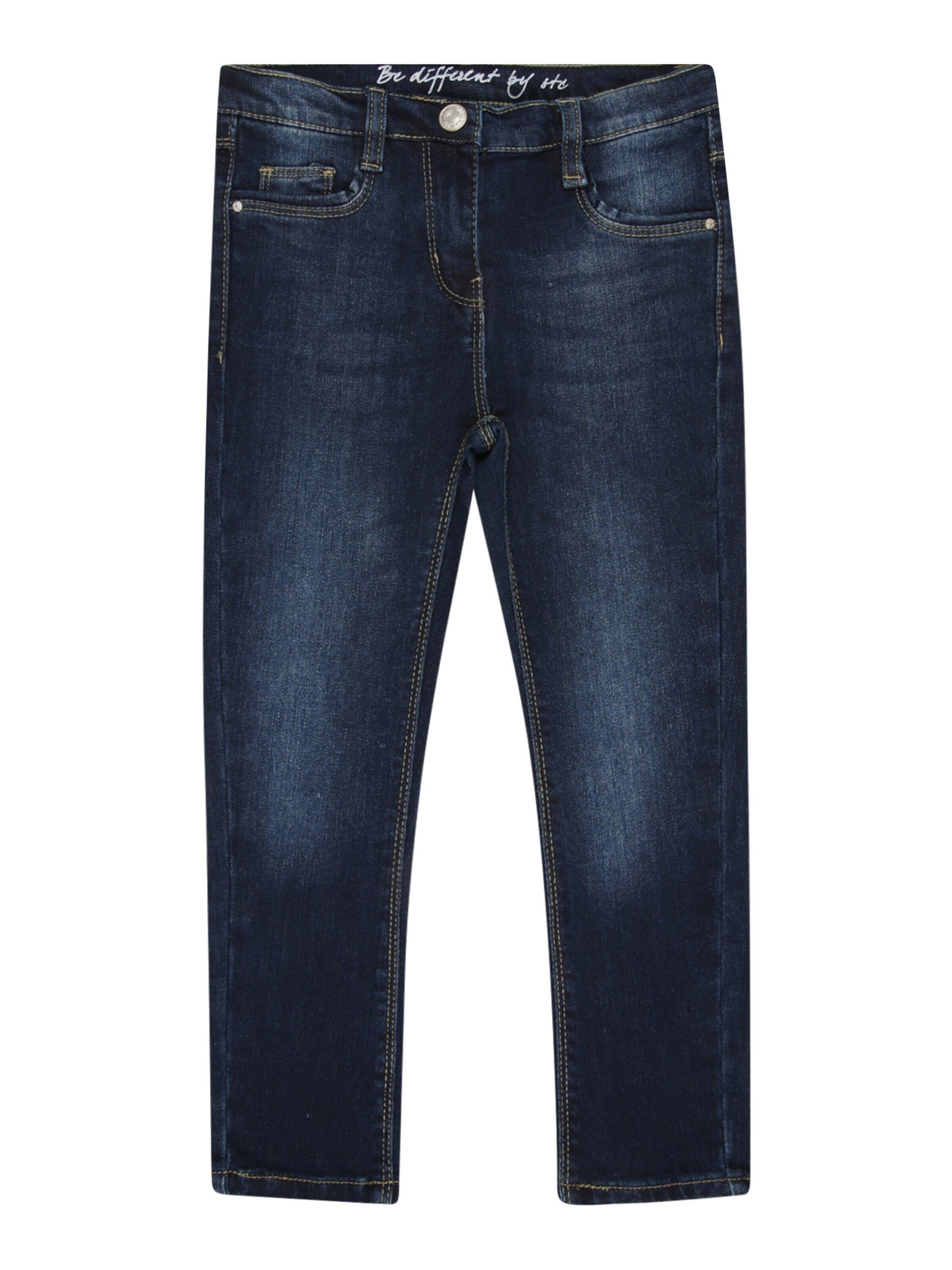 Saum/Kante Plain/ohne Regular-fit-Jeans (1-tlg) Details, Abgesteppter STACCATO