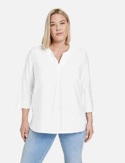 Samoon Klassische Bluse Feine 3/4 Arm Bluse