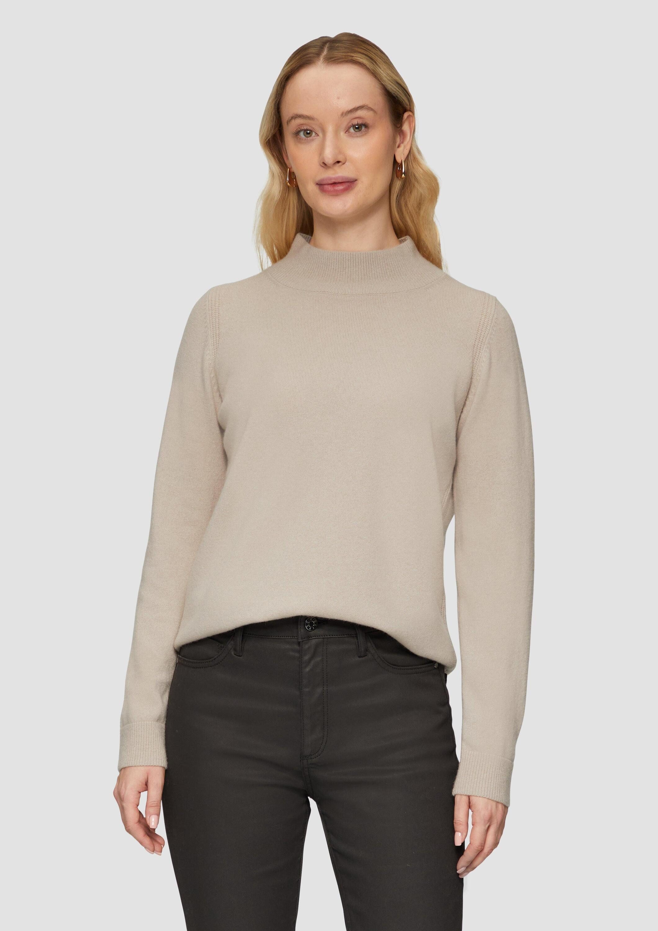 s.Oliver Longpullover Strickpullover Strickpullover aus Kaschmirmix günstig online kaufen