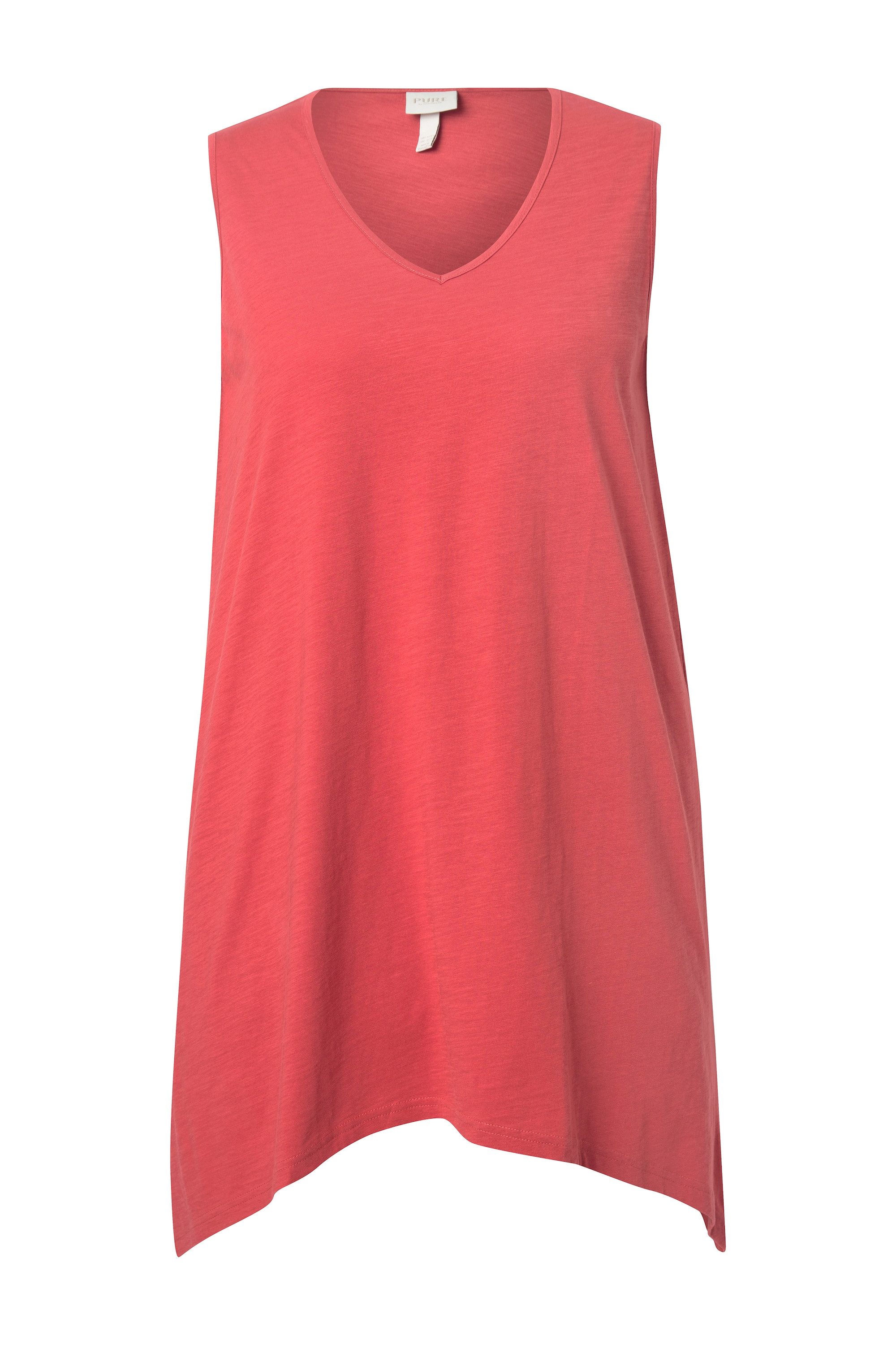 Ulla Popken Longshirt Longtop Zipfelsaum A-Linie V-Ausschnitt günstig online kaufen