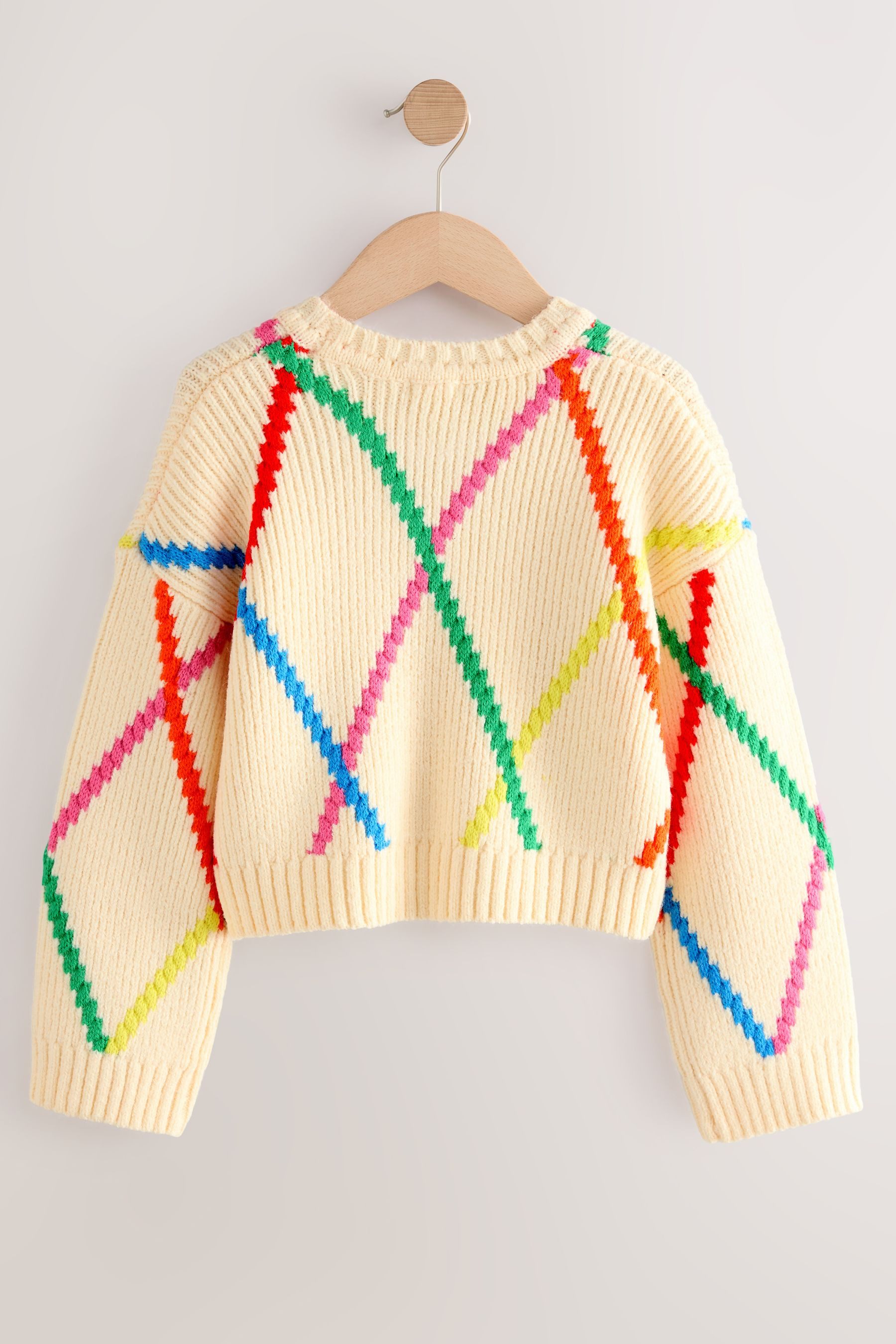 Next Strickpullover Strickpullover mit Argyle-Muster, Regenbogen (1-tlg)