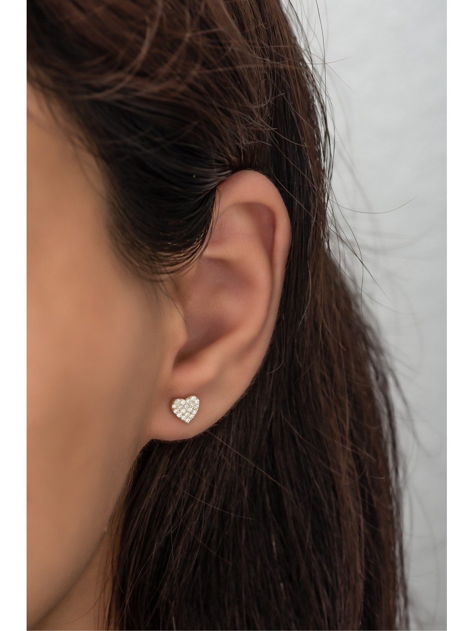 Nisan Ohrring-Set, 925 Sterling Silber Ohrringe – Herz Ohrstecker mit Zirko günstig online kaufen