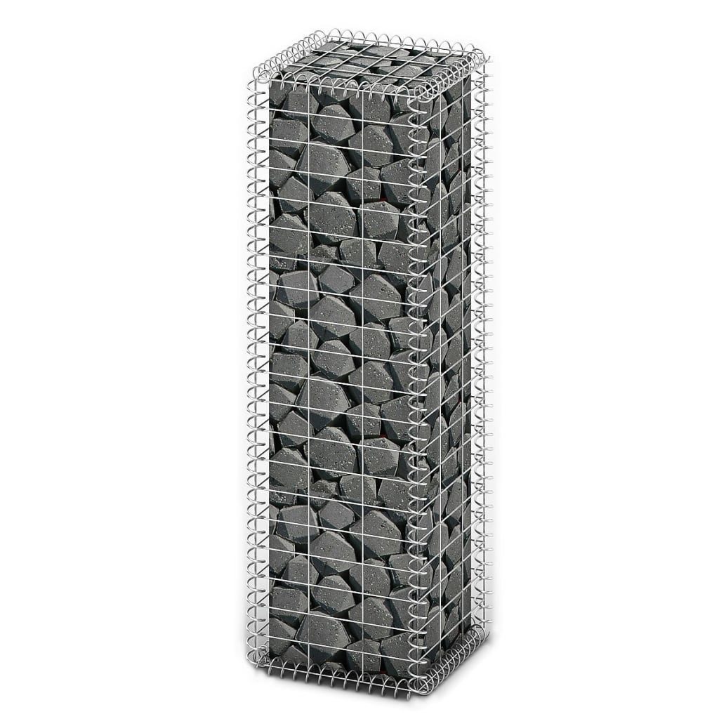 Gartenzaun Steinkorb Gabione mit Deckeln Verzinkter Draht 100×30×30 cm