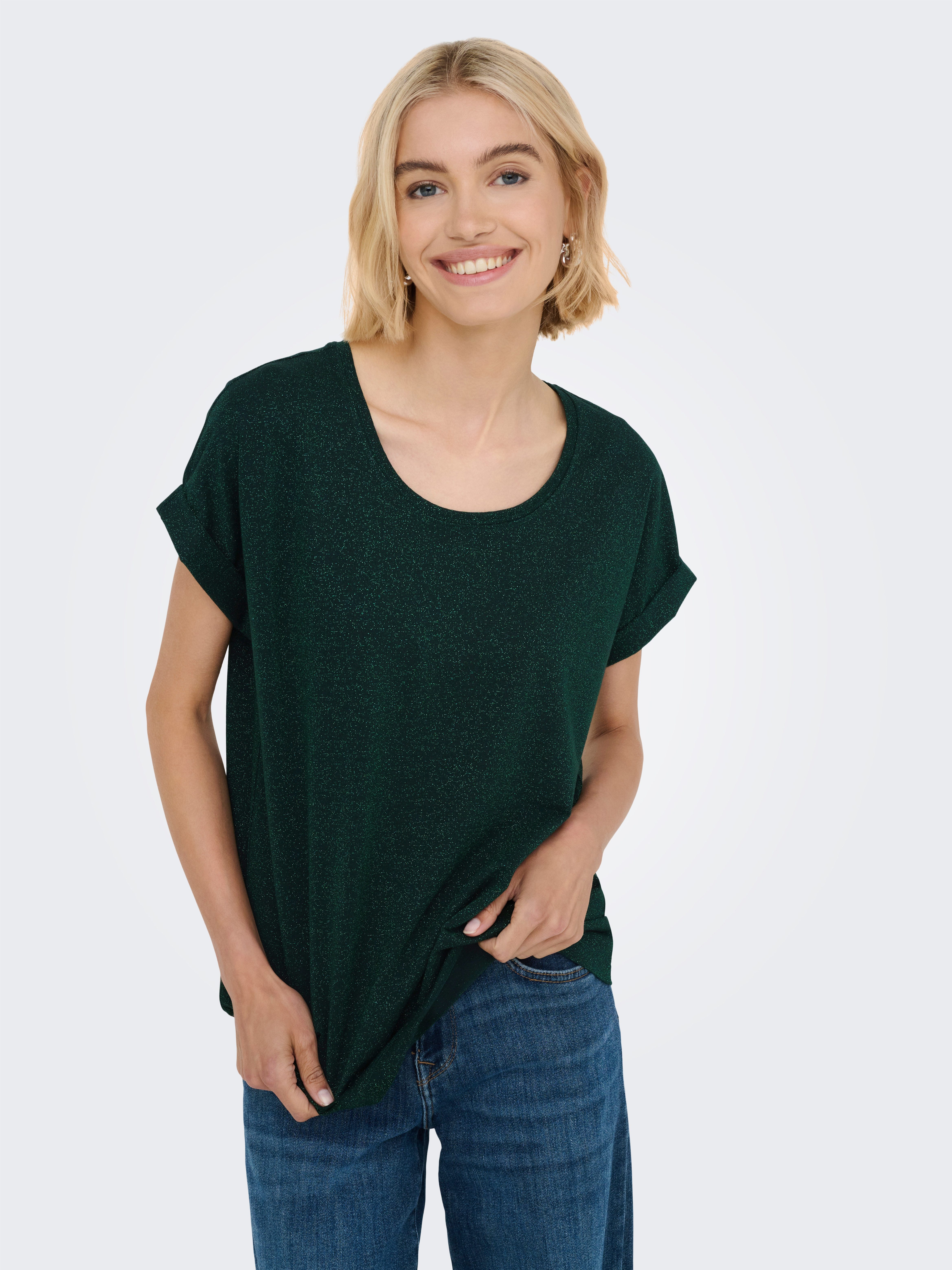 ONLY Kurzarmshirt ONLMOSTER GLITTER S/S TOP günstig online kaufen