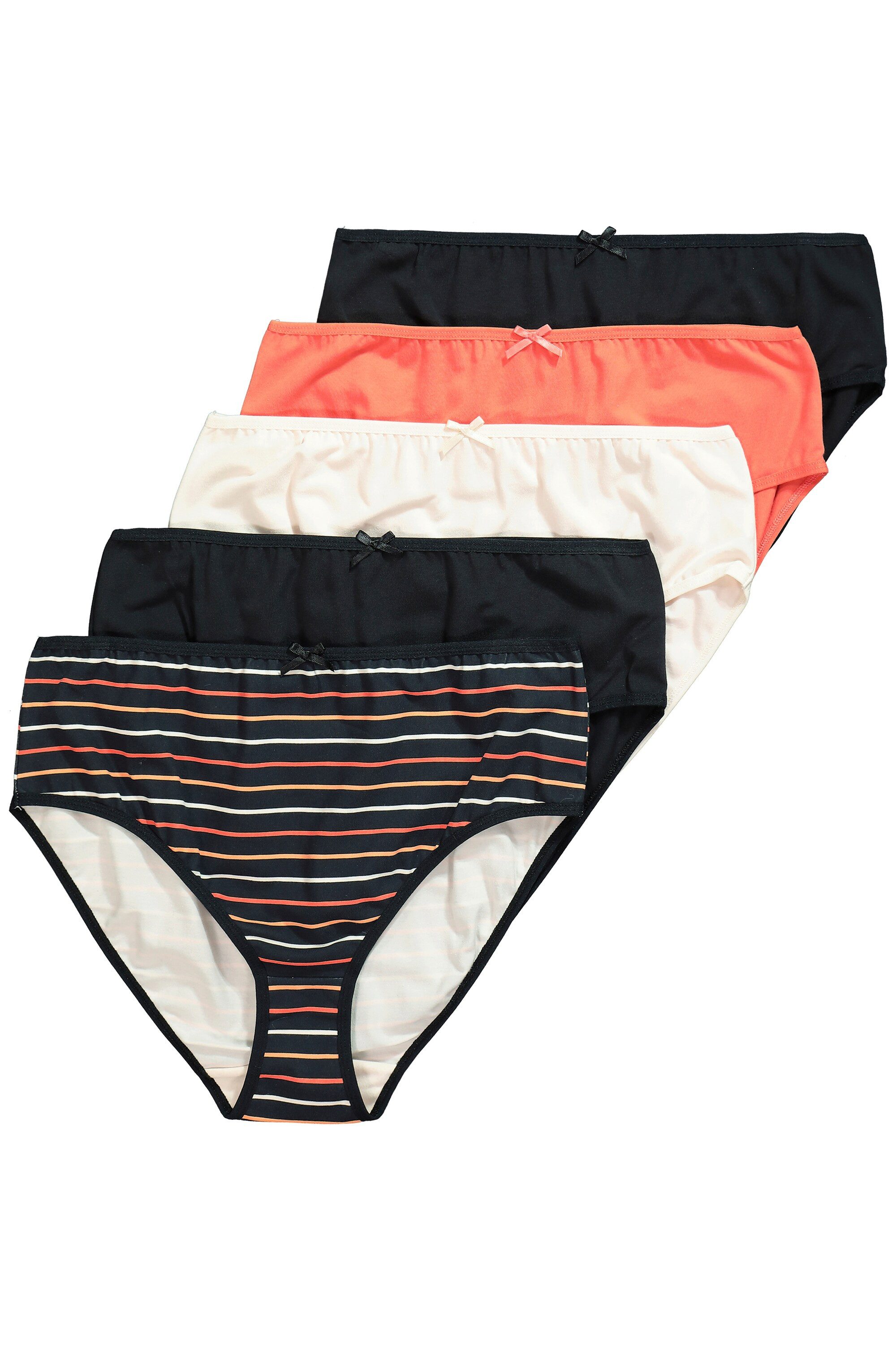 Slip Midislips 5er-Pack Ringel/uni