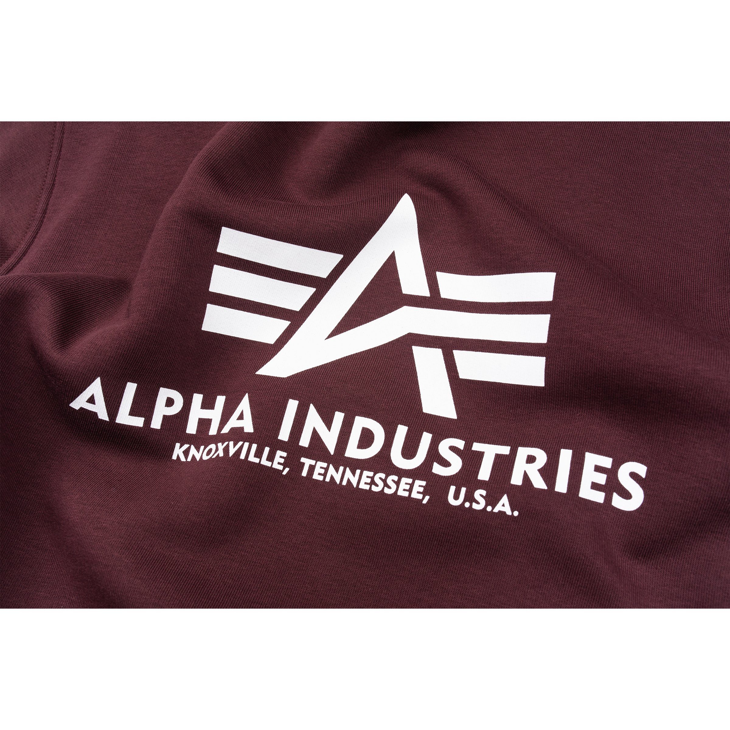 Alpha Industries Alpha Sweatshirt Herren Industries maroon Basic Sweatshirt deep