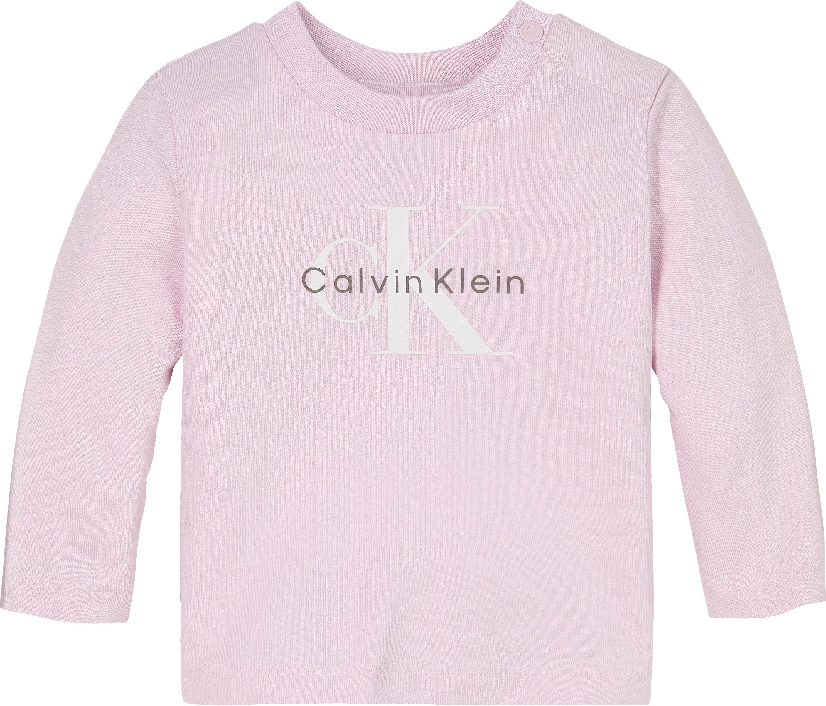 Calvin Klein Jeans Langarmshirt für Babys bis 2 Jahre, Logo-Druck