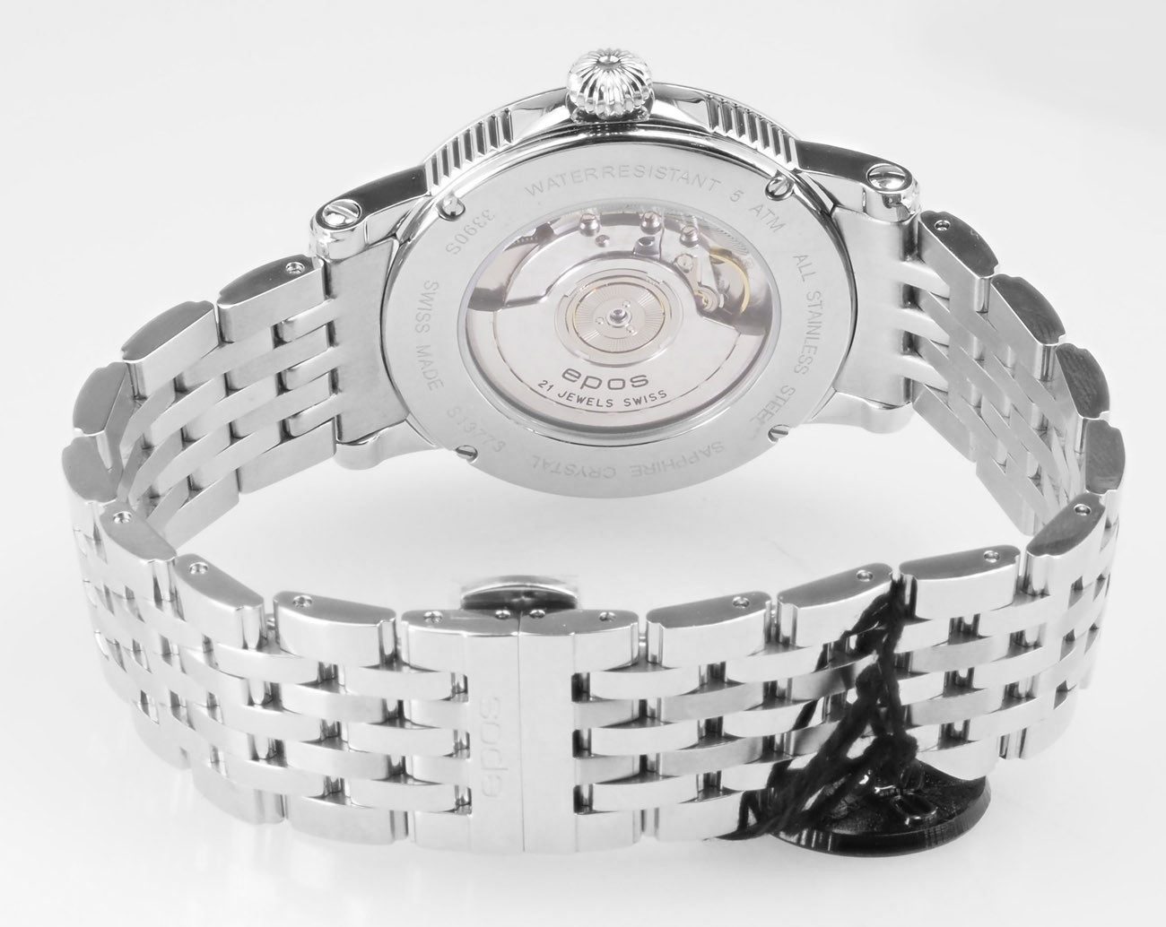 EPOS Automatikuhr schweizer Herren Uhr Automatik 3390.152.20.16.30 Emotion, Glasboden