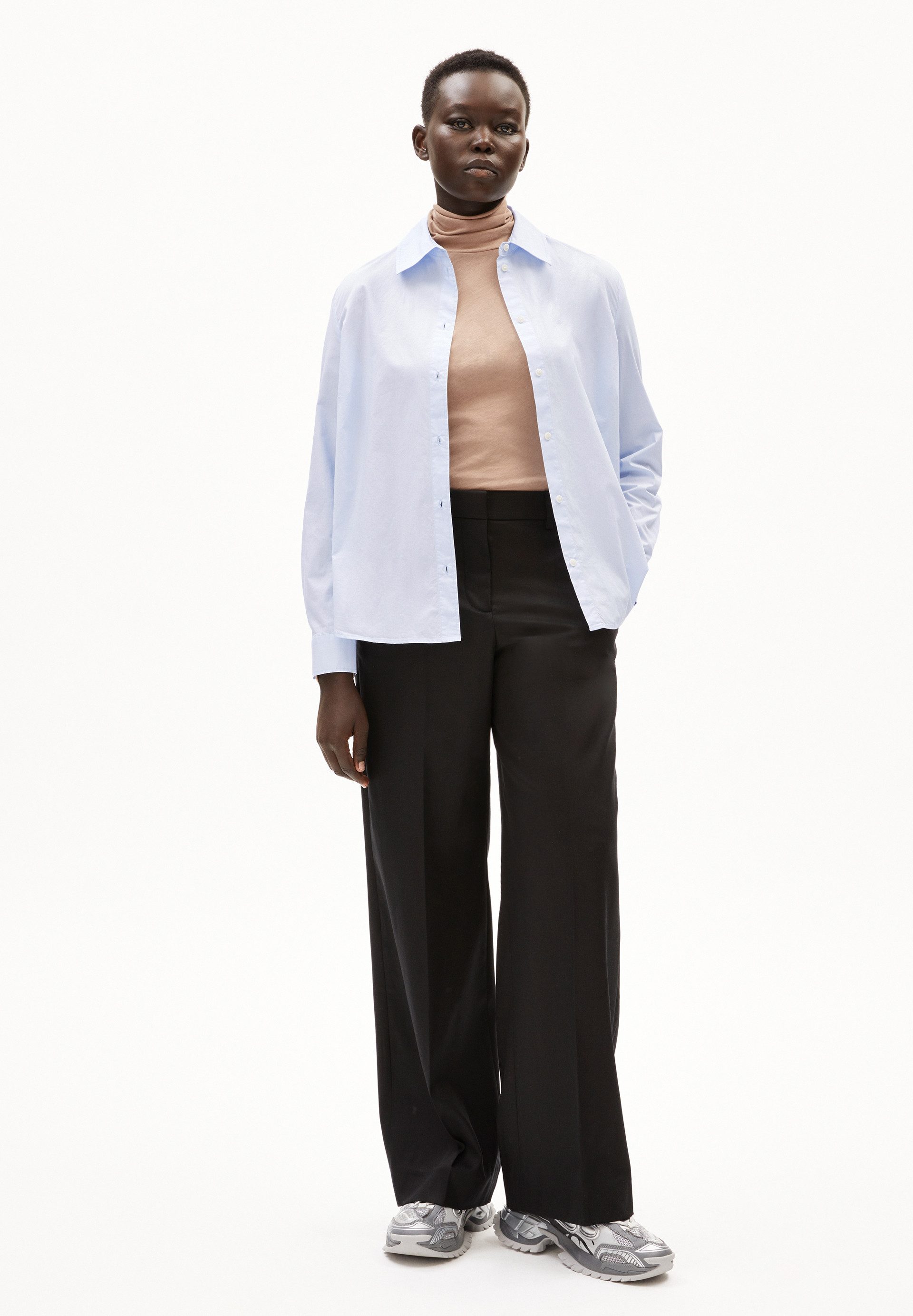 Armedangels Hemdbluse LOUILAA Bluse aus Bio-Baumwolle (1-tlg) Relaxed Fit