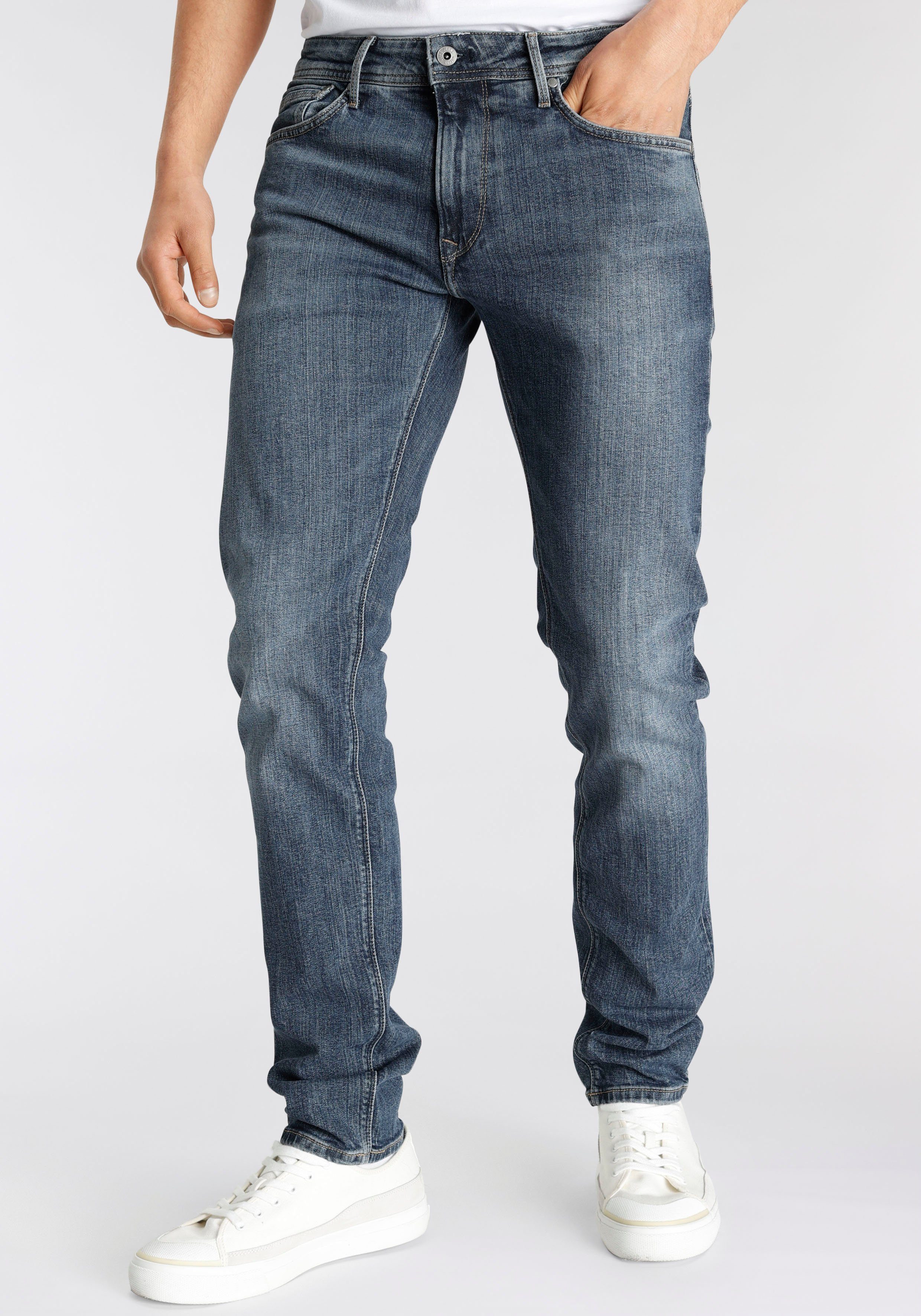 Pepe Jeans blue Tapered-fit-Jeans dark Stanley