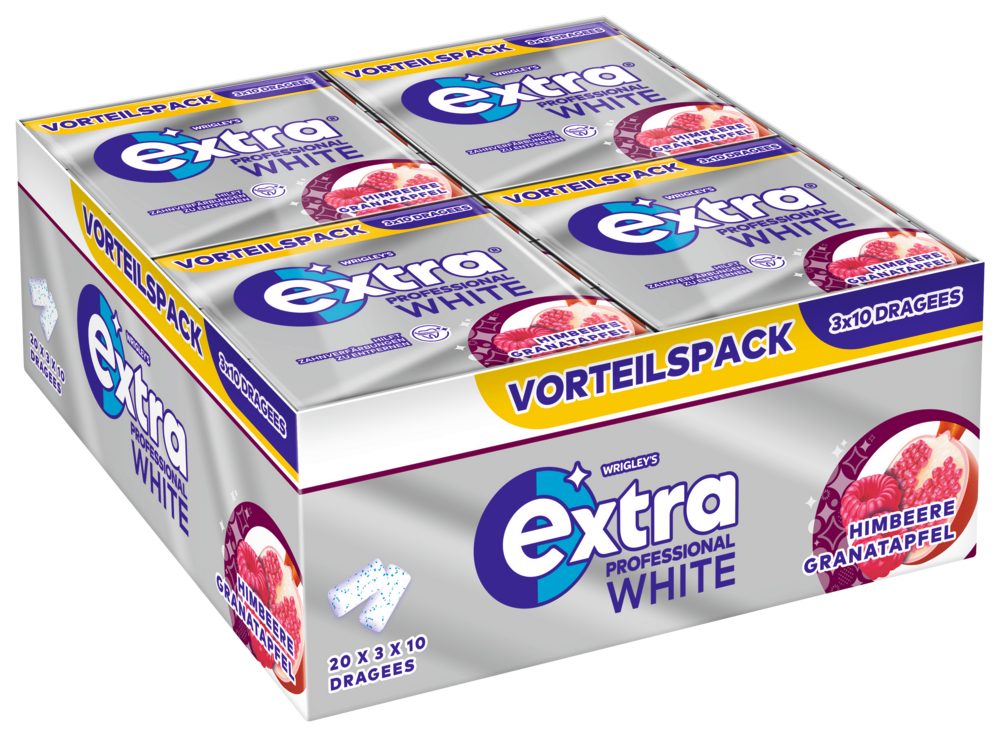 Mars GmbH Süßigkeit EXTRA PROFESSIONAL White Himbeere Granatapfel 20x3x10 Dragees