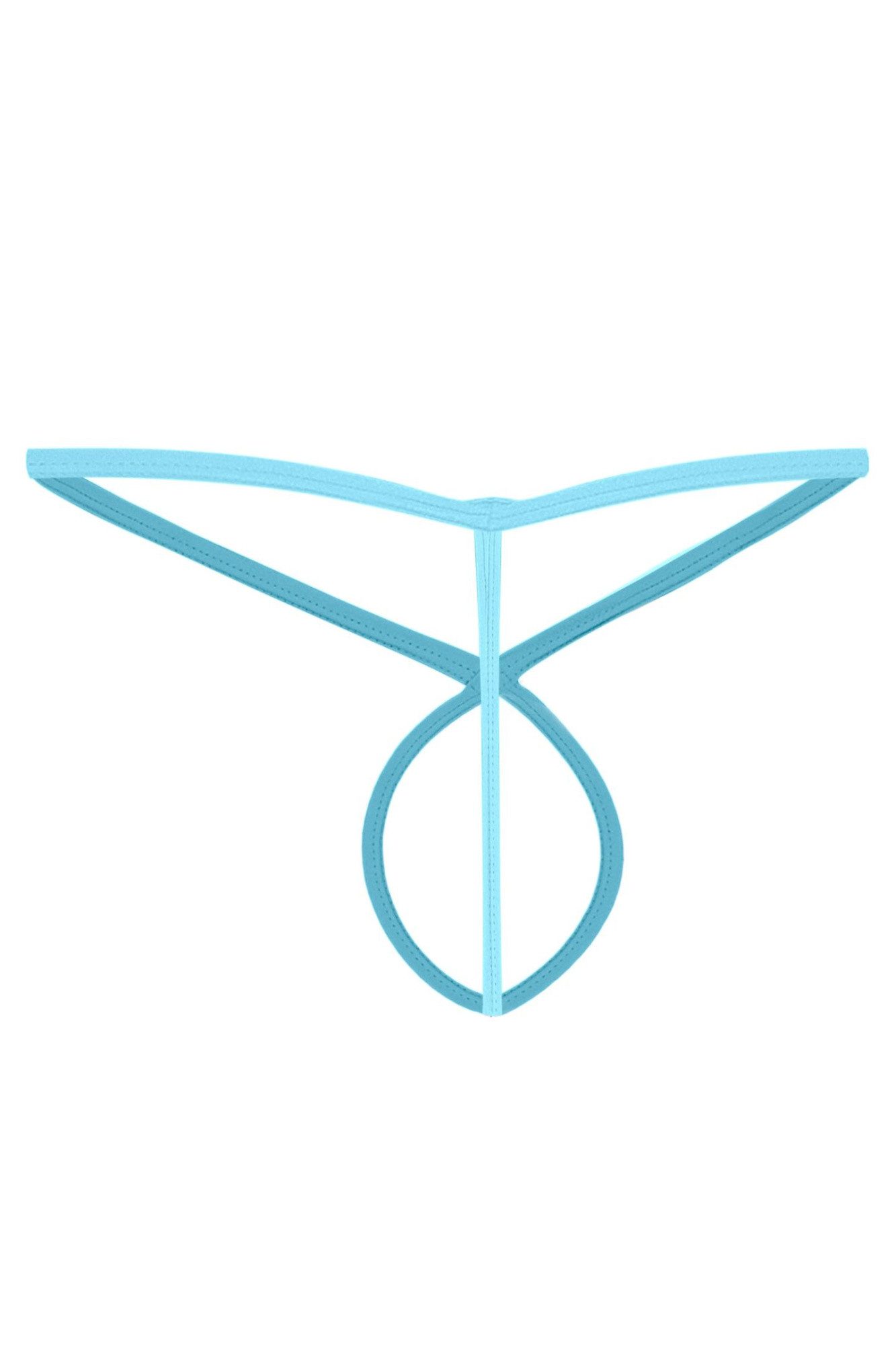 CUT4MEN String Türkiser knapper Herren String ouvert Slip aus Bänder komplett offen e