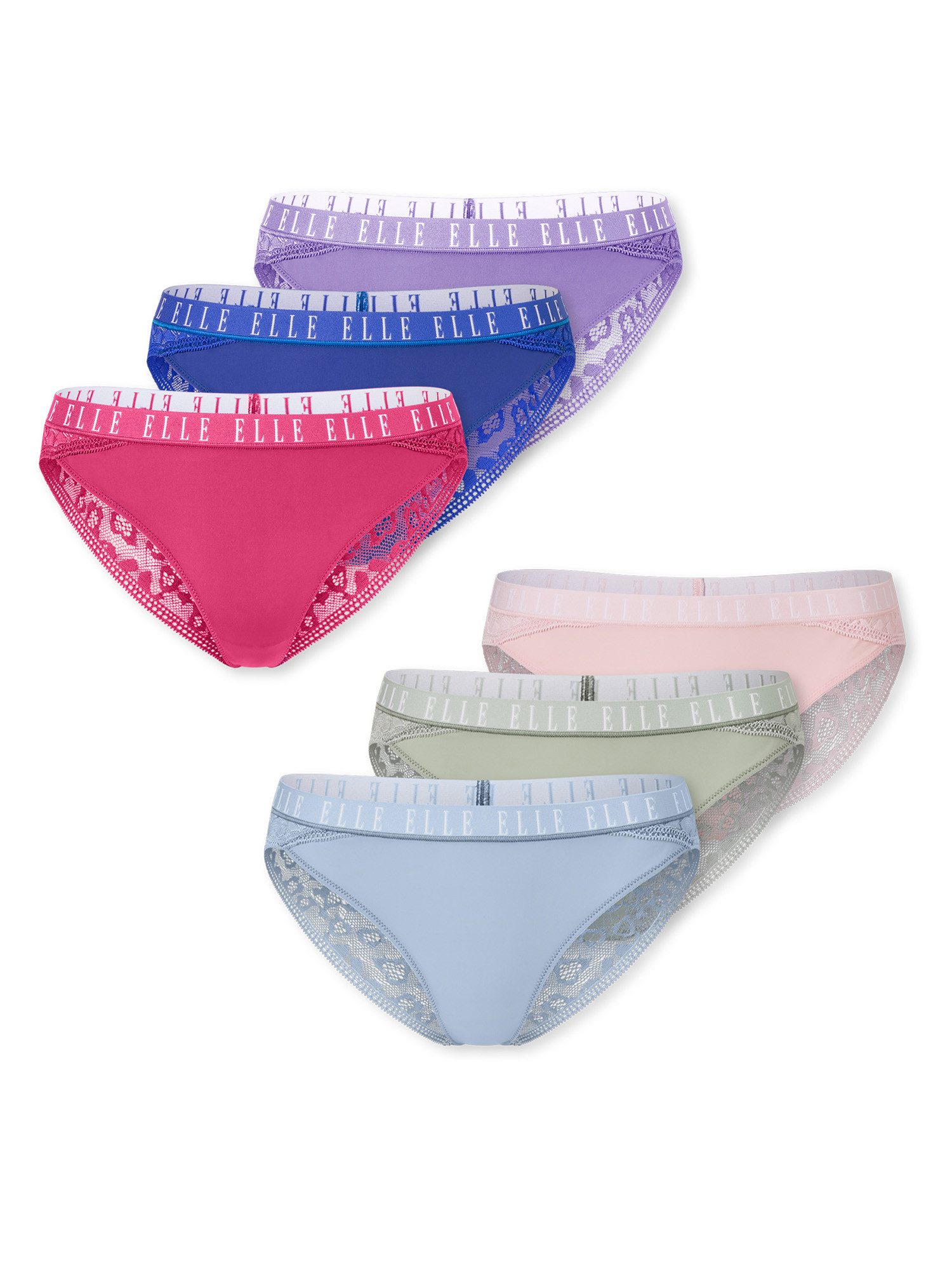 Elle Brasilslip ELLE LACE (6-St) rio-slip tanga knapp