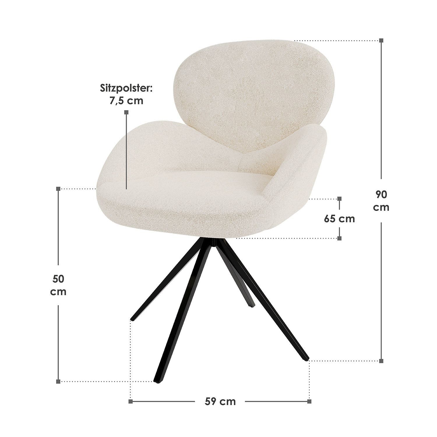 Juskys Esszimmerstuhl Albano (4 St), 360° günstig online kaufen
