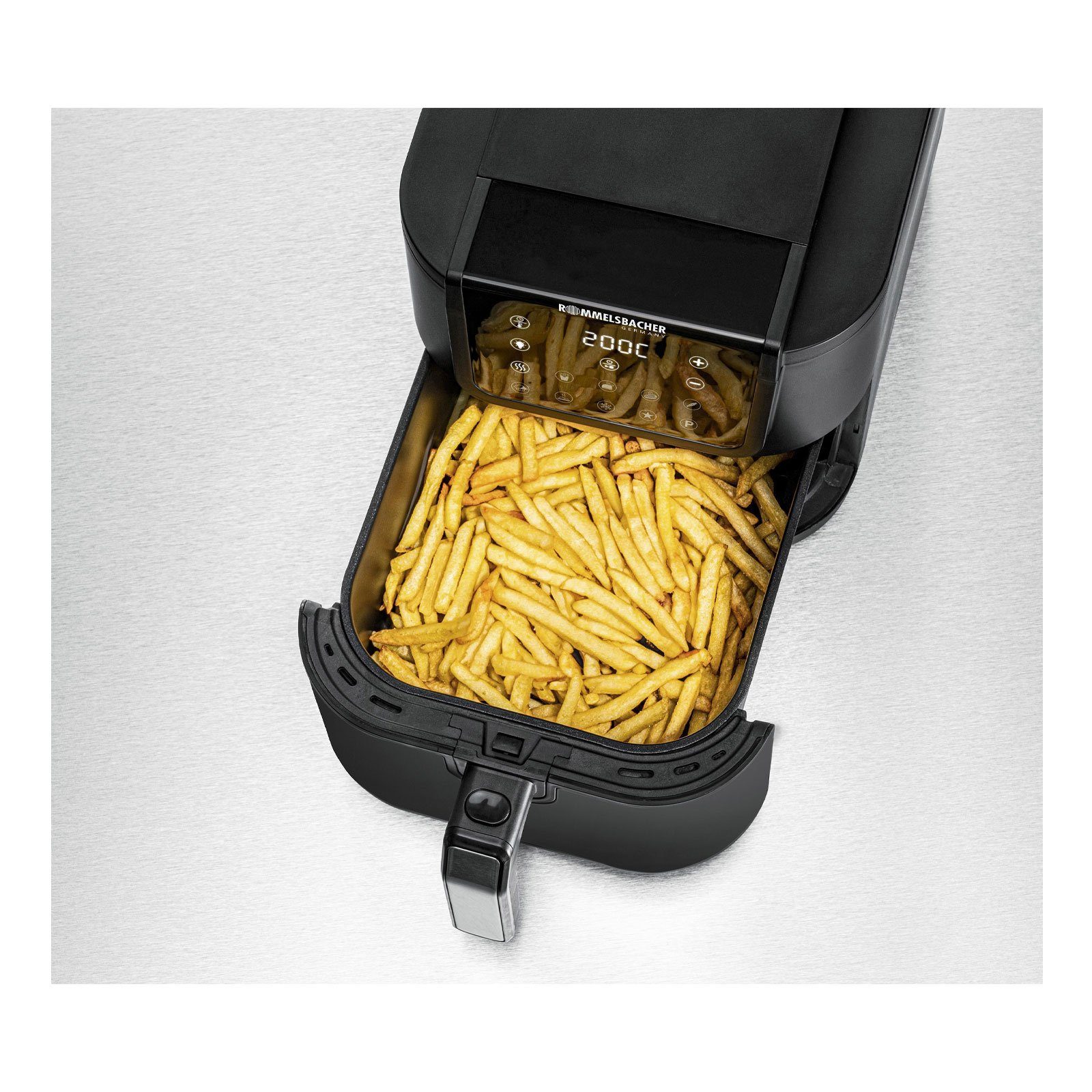 Rommelsbacher Fritteuse FRH 1700, Touch Control Sensoren, hochwertige 2-Lagen Antihaftbeschichtung