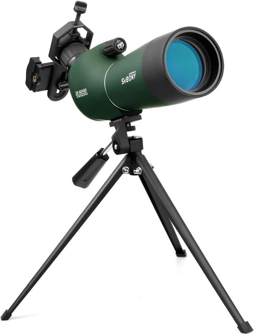 SVBONY Teleskop SV28Spektiv 20-60x60BAK4 Prisma FMC Optik für Vogelbeobachtung Scenery