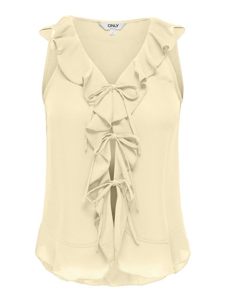 ONLY Blusenshirt ONLMONET S/L FLOWY V-NECK RUFFLE TO