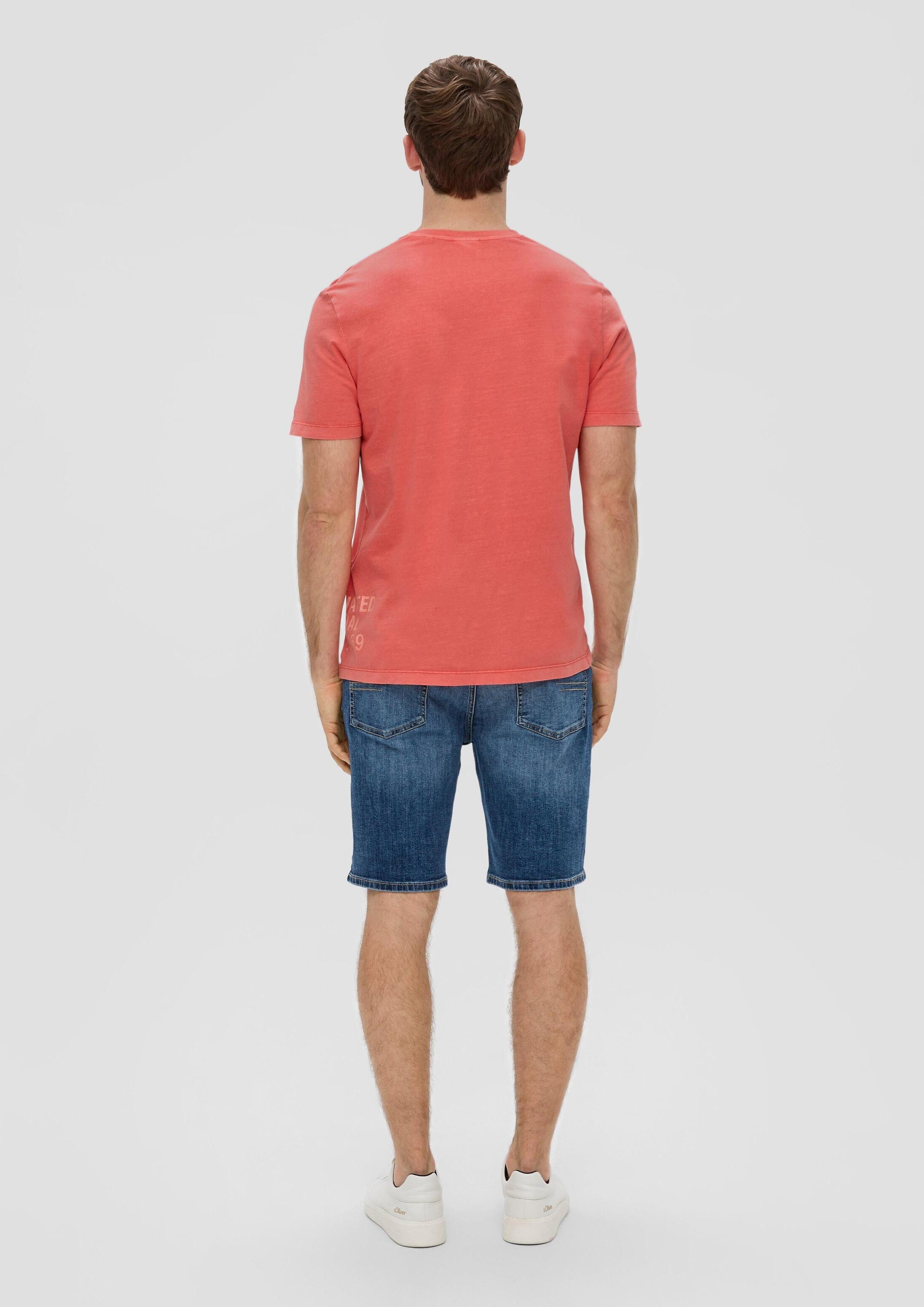 s.Oliver Kurzarmshirt T-Shirt T-Shirt mit Label-Print