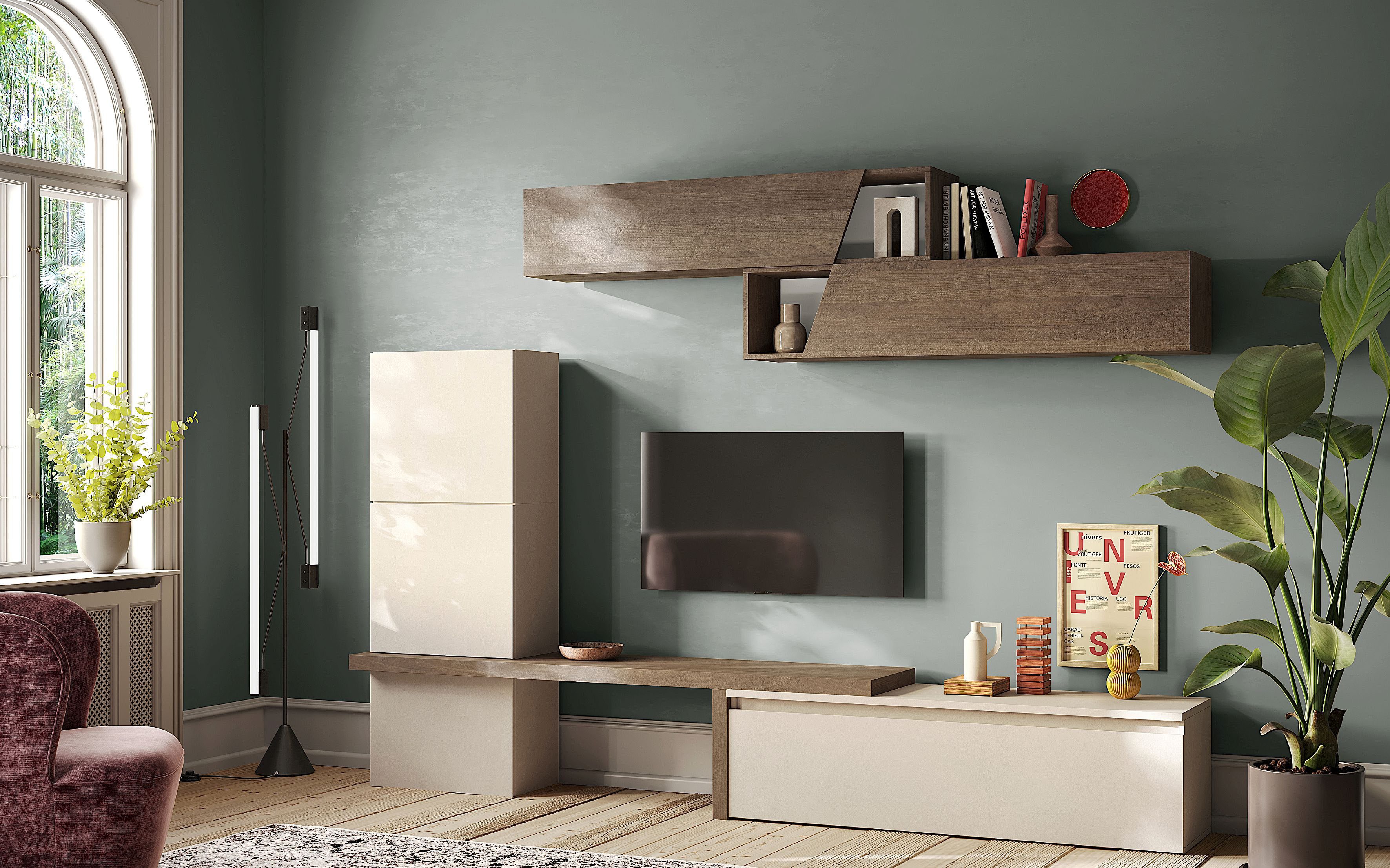 INOSIGN Wohnwand Infinity, 7tlg. Breite 280 cm, moderne Mediawand, (7-St), günstig online kaufen